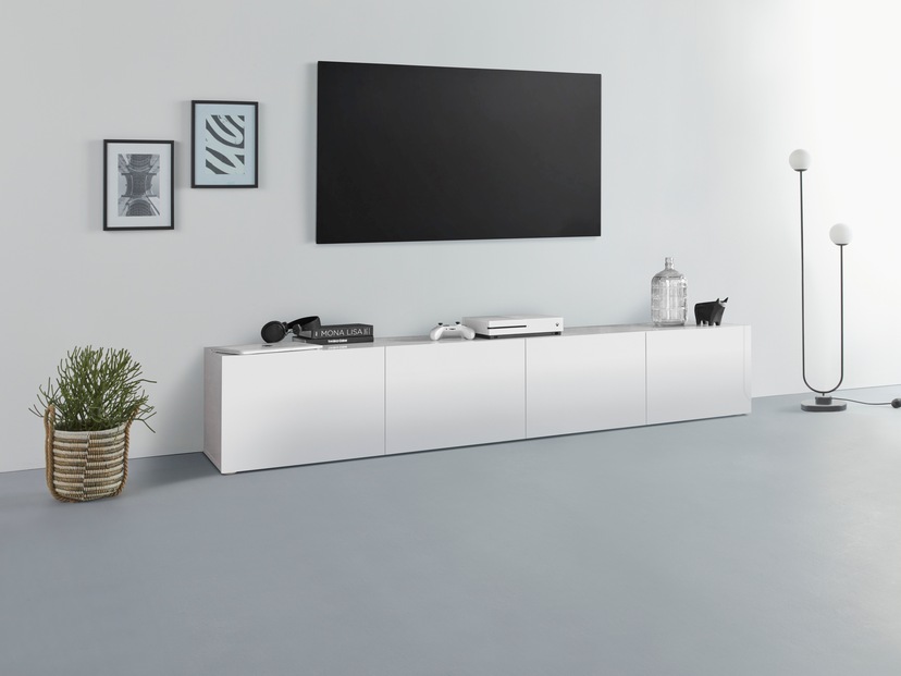 Lowboard »Sophia«, Breite 200 cm mit 4 Türen, stehend und hängend