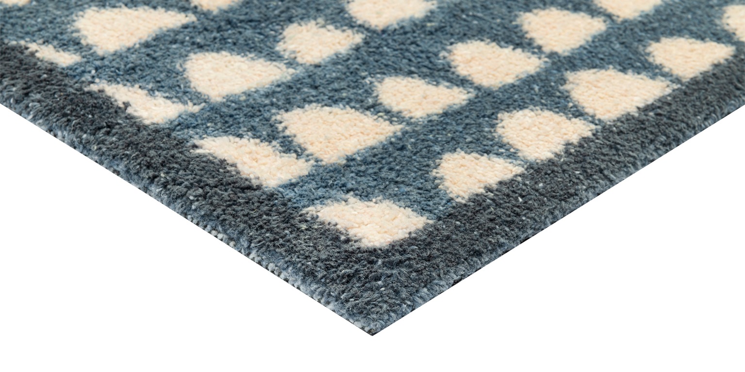 Turtle Mat Priya Navy Doormat Grey 60x85cm 3