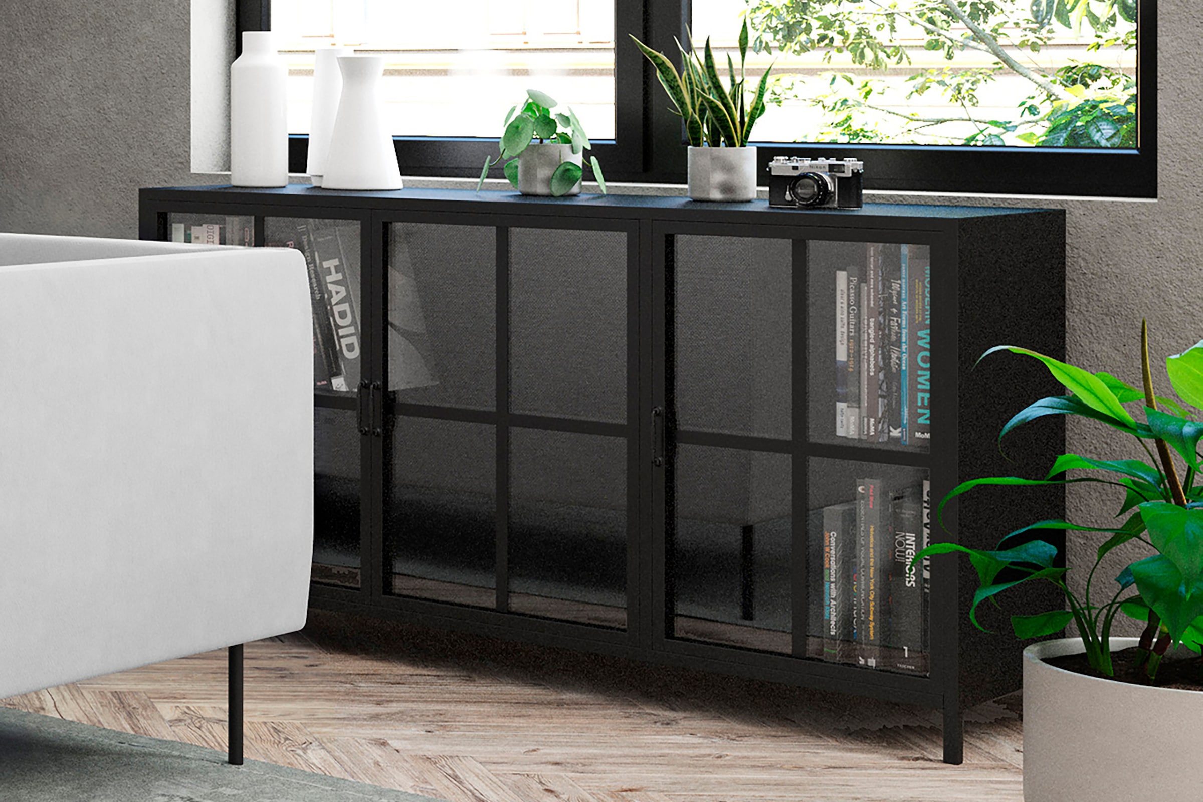 Homexperts Vitrine »Choice«, designorientiertes BAUR Sideboard bestellen | Glastüren mit