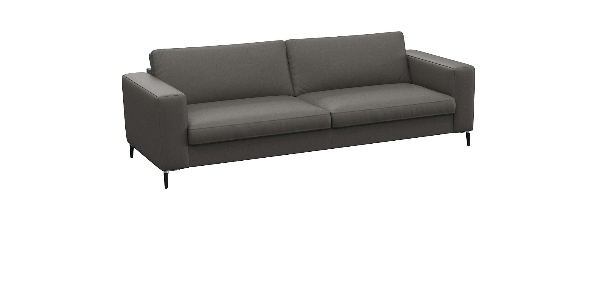 FLEXLUX 3-Sitzer »Fiore, super Sitzkomfort durch Kaltschaum im Sitz«, breite Armlehnen, Füße Alu+schwarz