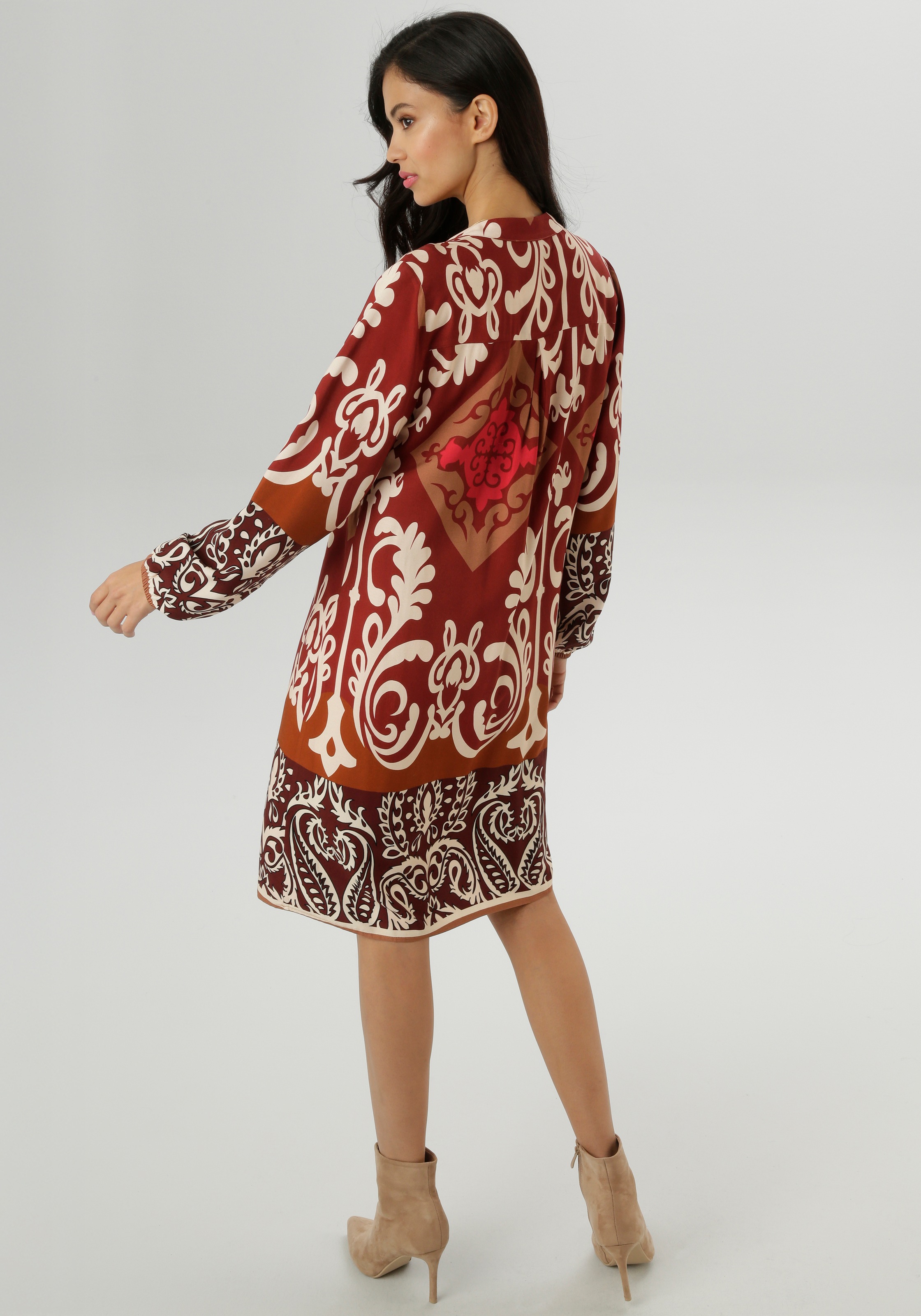 Aniston SELECTED Blusenkleid, mit Ornament-Druck Allover - NEUE KOLLEKTION günstig online kaufen