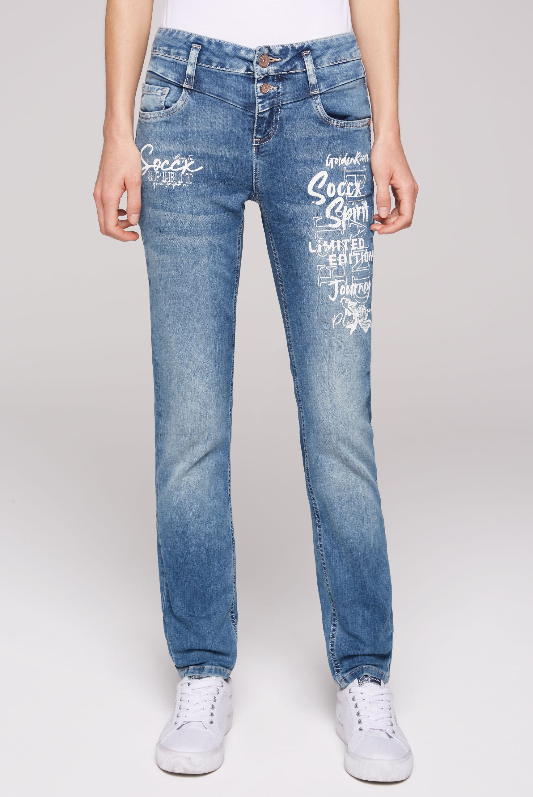 Slim-fit-Jeans, mit normaler Leibhöhe
