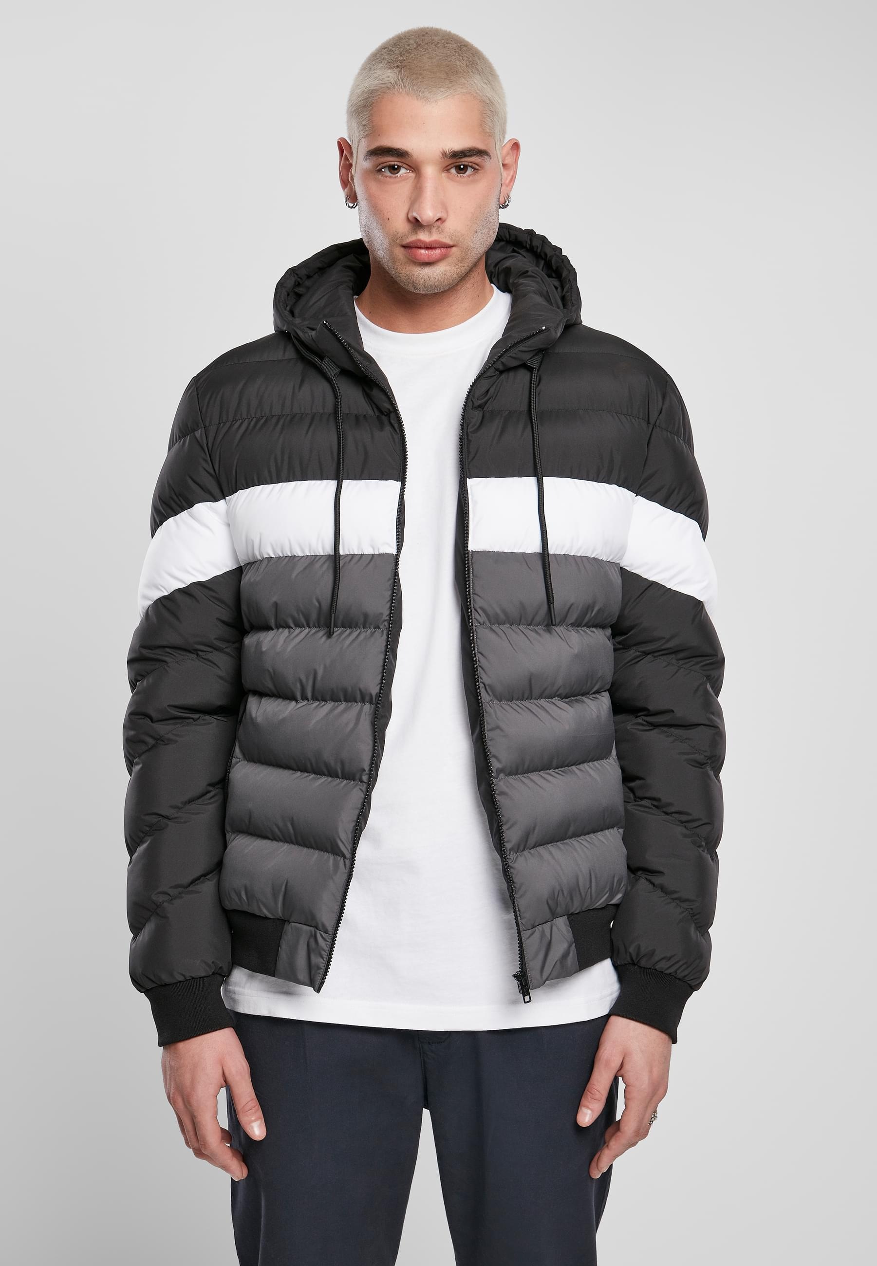 URBAN CLASSICS Winterjacke »Urban Classics Herren Colorblock Bubble Jacket«, (1 St.), mit Kapuze