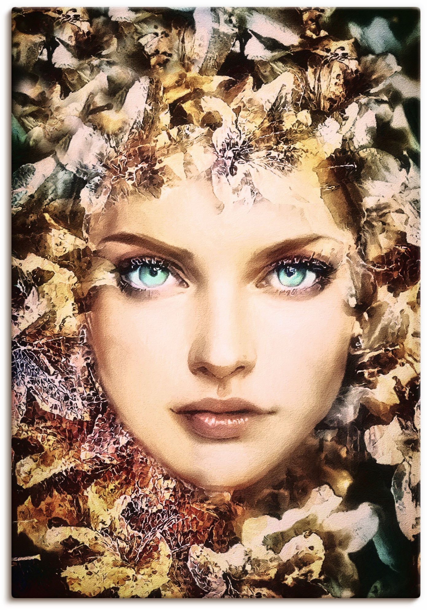 »Blumenfee«, BAUR von bestellen Bilder St.), als Wandaufkleber oder versch. Frauen, (1 | Wandbild in Poster Leinwandbild, Artland Alubild, Größen