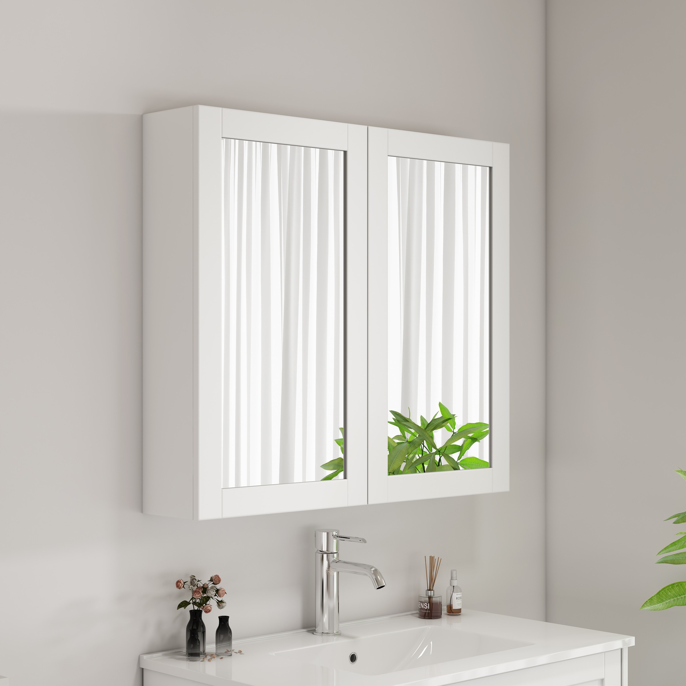 welltime Spiegelschrank "AMSTERDAM" platzsparender Spiegelschrank mit indiv günstig online kaufen