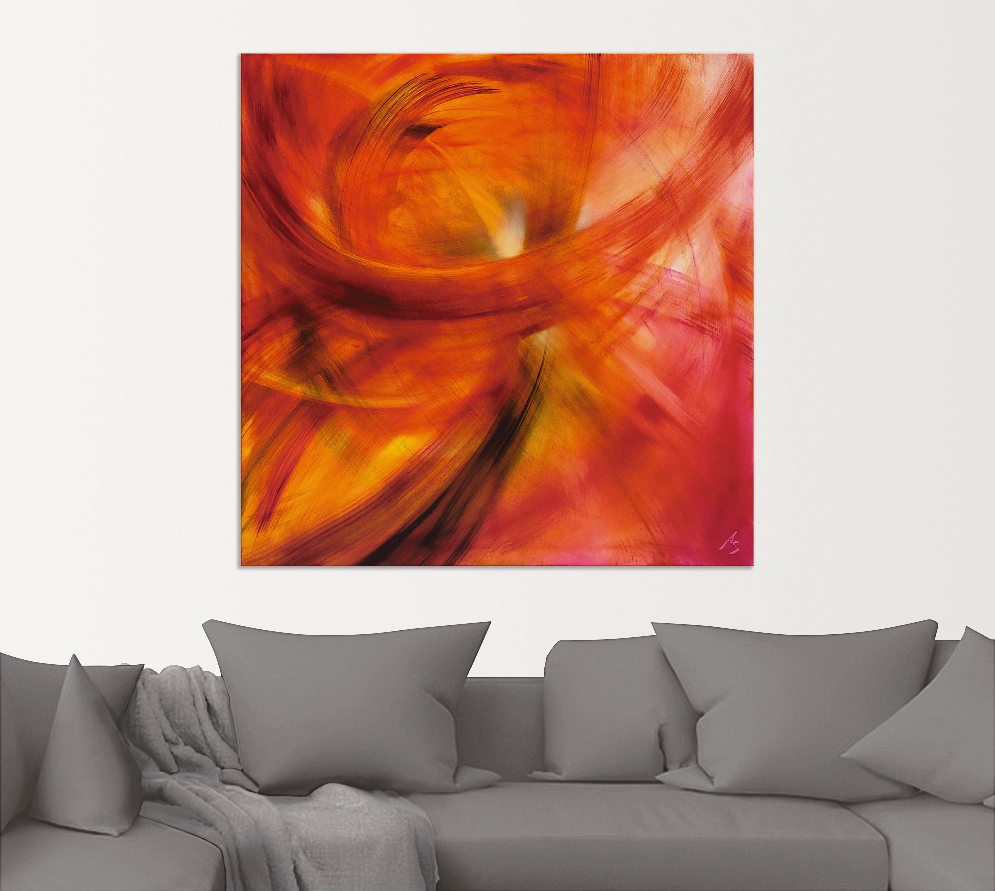 Artland Wandbild »Roter Lichtertanz«, Gegenstandslos, (1 St.), als Alubild, Outdoorbild, Leinwandbild in verschied. Größen