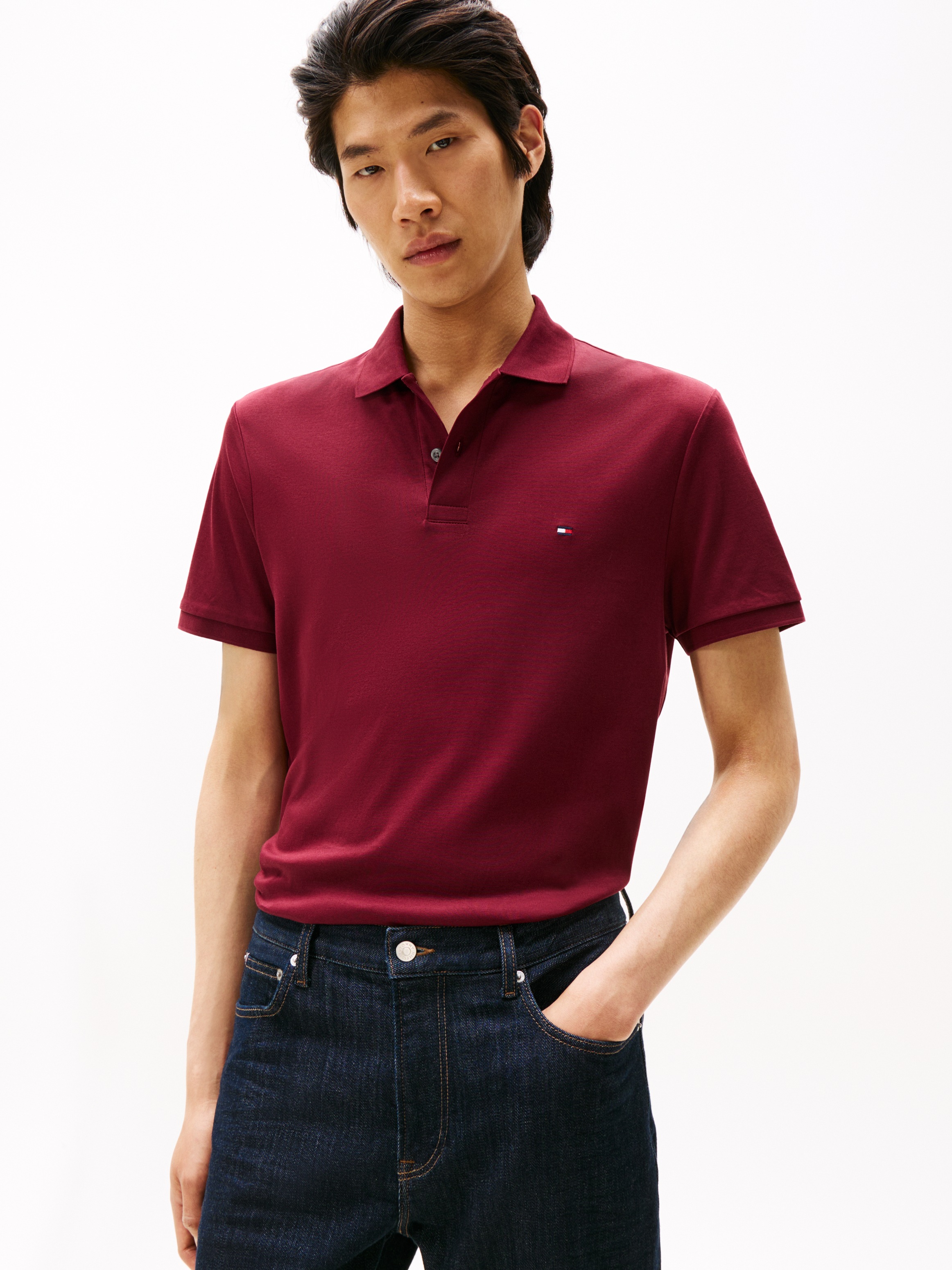 Tommy Hilfiger Poloshirt "LIQUID COTTON REGULAR SEASONAL" mit Logostickerei günstig online kaufen