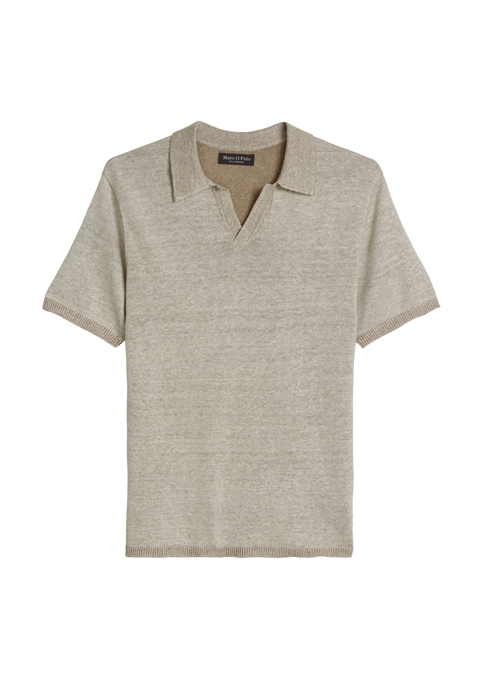 Marc O'Polo Poloshirt regular aus Bio-Baumwolle und Leinen