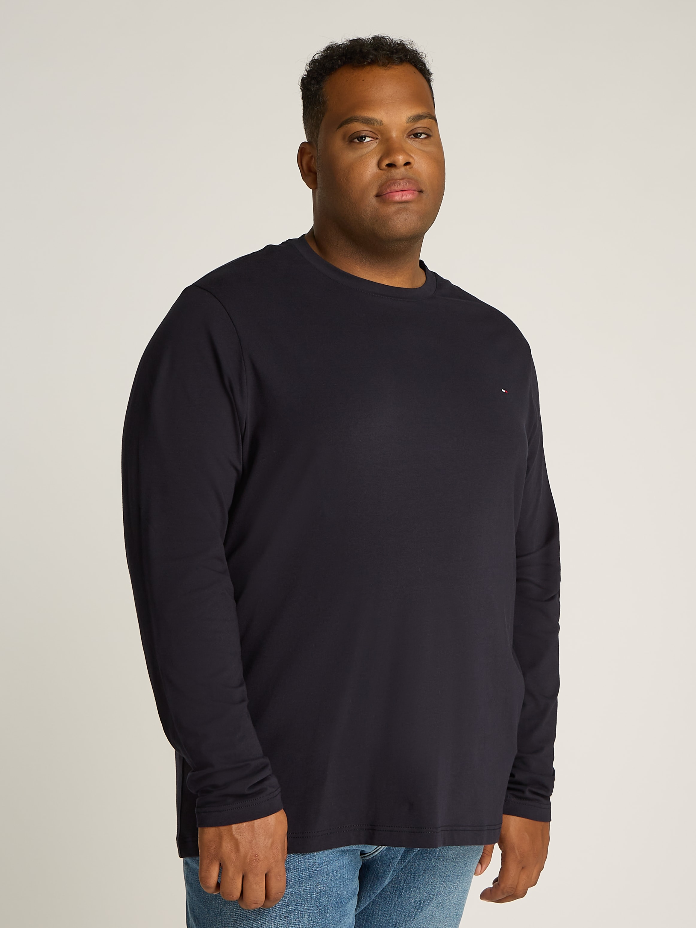 Tommy Hilfiger Big & Tall Longsleeve "BT-STRETCH SLIM FIT TEE-B mit Rundhal günstig online kaufen