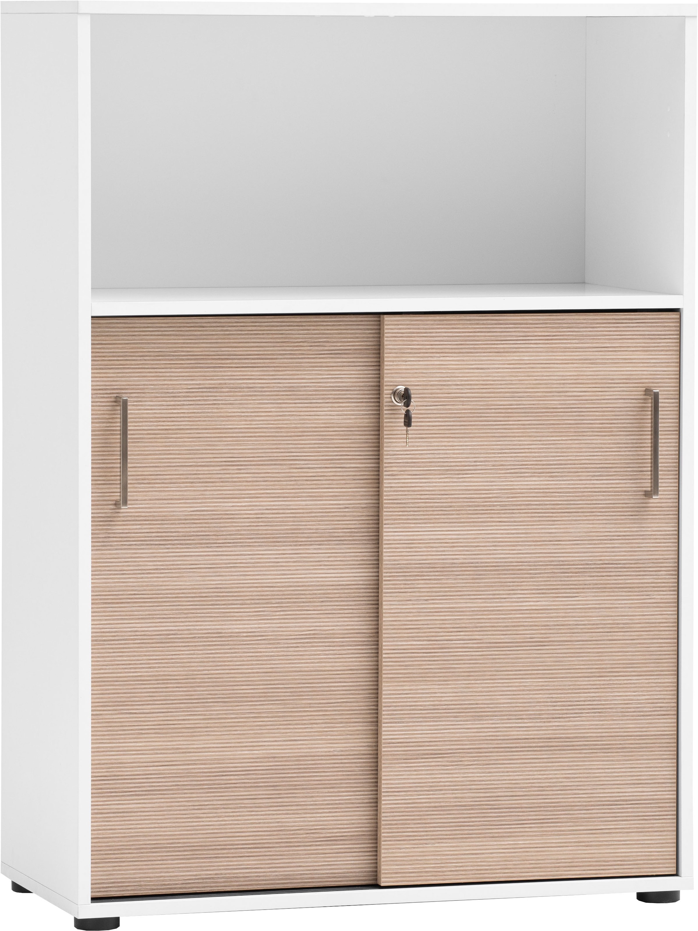 Schildmeyer Schiebetürenschrank "METZ, Aktenschrank abschließbar, Höhe 113,4 cm, MADE IN GERMANY" 1 Stk. tlg. Fronten in Canello, MADE IN GERMANY