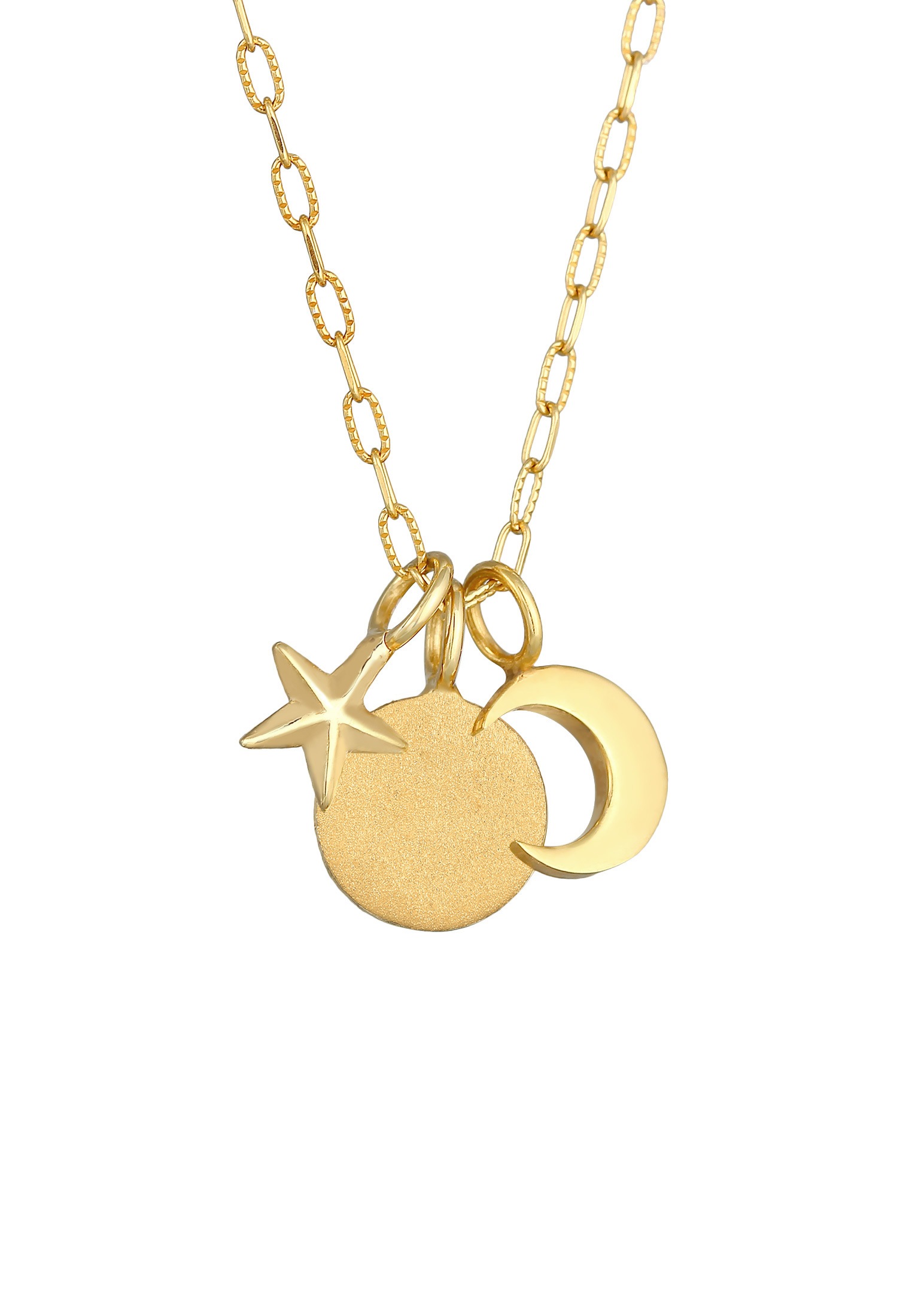 Elli Kette mit Anhänger »Sonne Mond Stern Symbol 925 Silber«