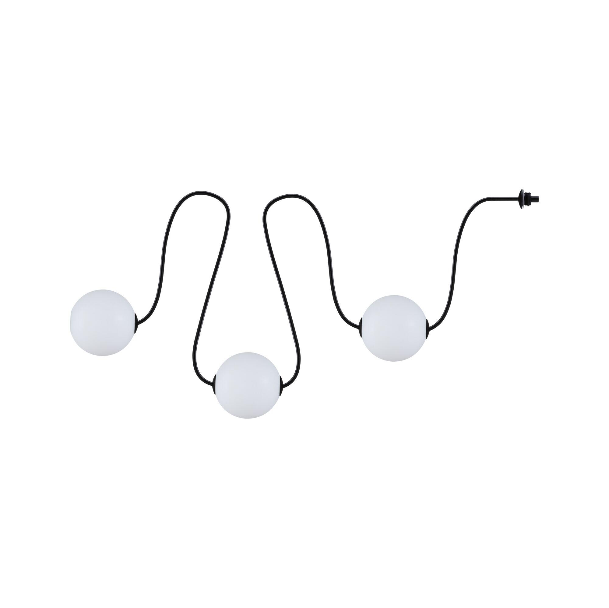 Paulmann LED-Lichterkette »Naima IP67 3000K 1,71m 3x60lm Schwarz« 3 Stk.-flammig spritzwassergeschützt