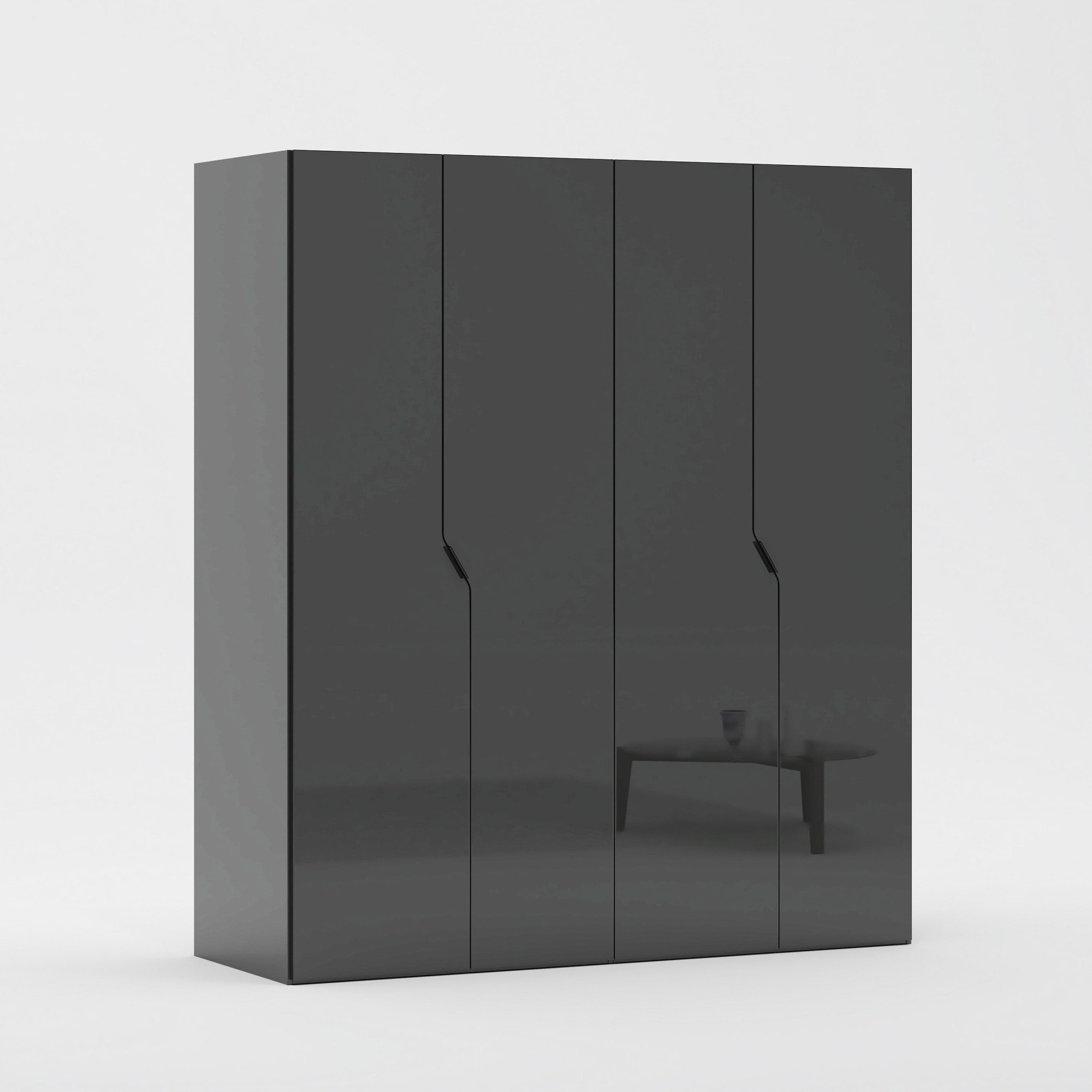 Home affaire Kleiderschrank "AMETISTA, Drehtürenschrank, designgeformten Fr günstig online kaufen