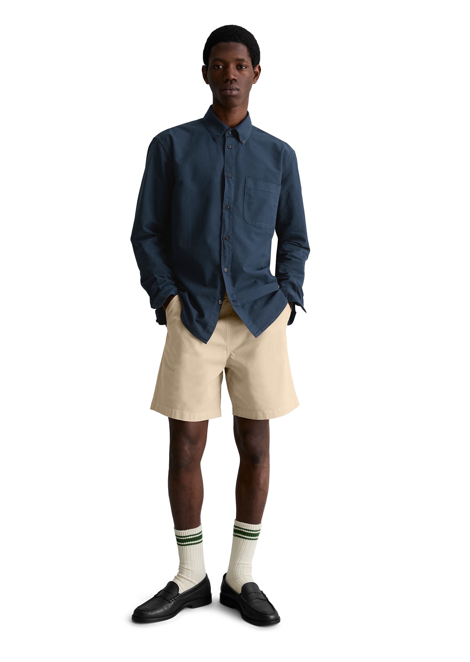 Marc O'Polo DENIM Langarmhemd Oxford-Hemd regular fit aus reiner Bio-Baumwolle