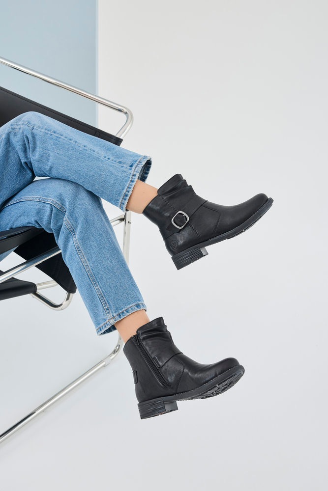 Rieker Stiefelette, Boots, Blockabsatz, mit Innenreißverschluss