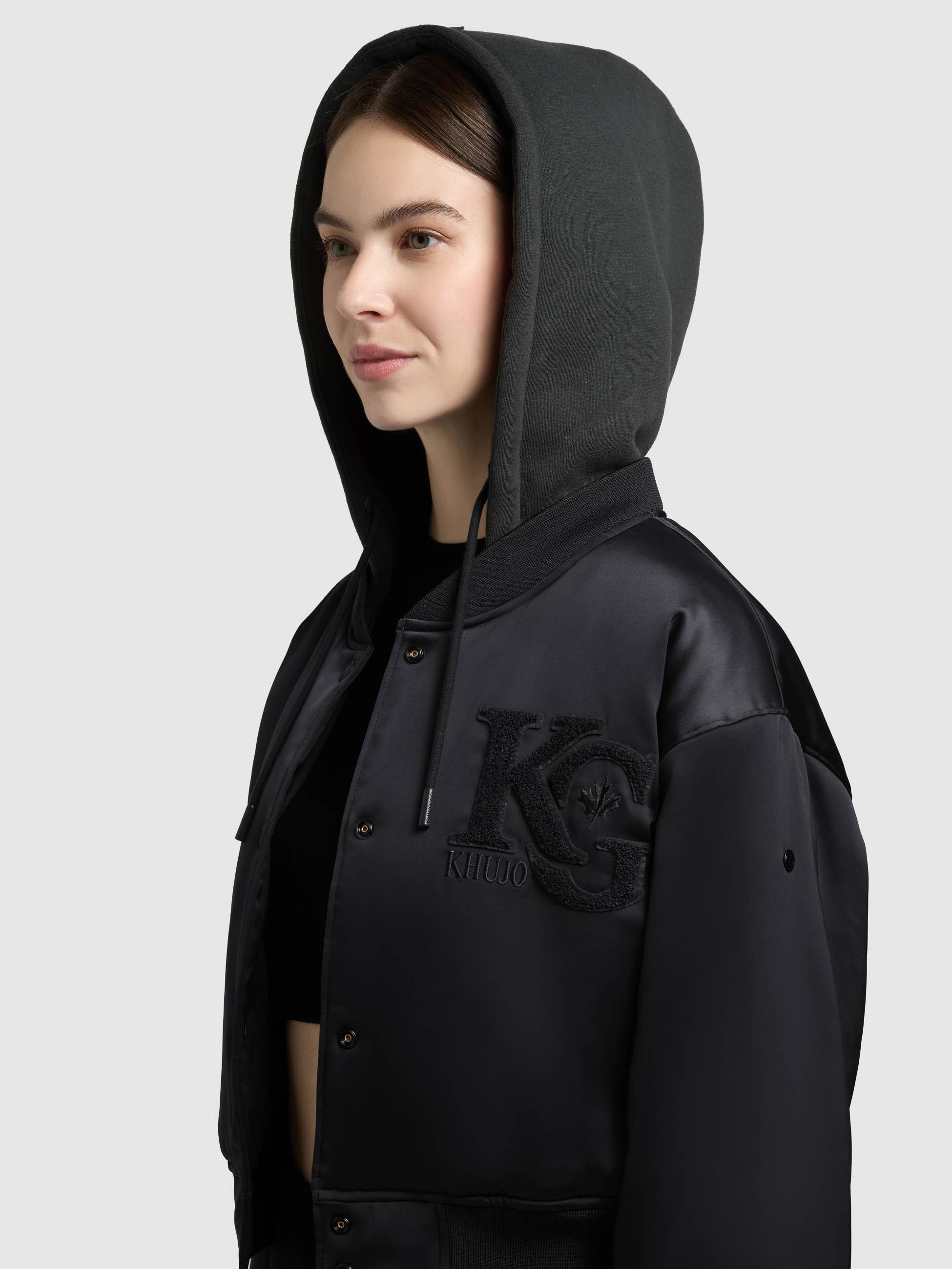 khujo Collegejacke »Chani« mit Kapuze Kurze Damen Bomberjacke mit Kapuze
