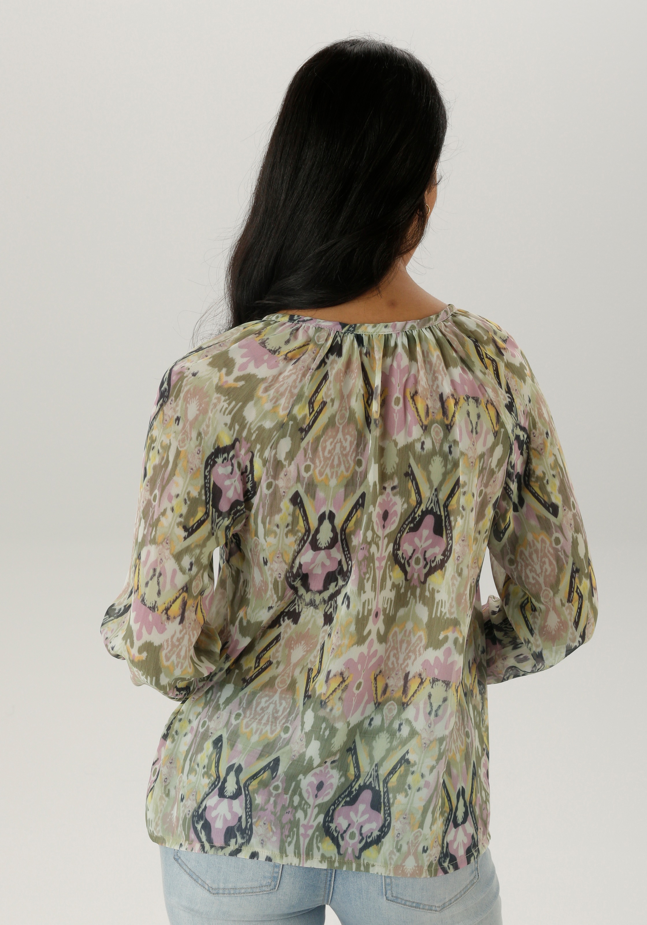 Aniston SELECTED Chiffonbluse, aus transparentem Chiffon günstig online kaufen
