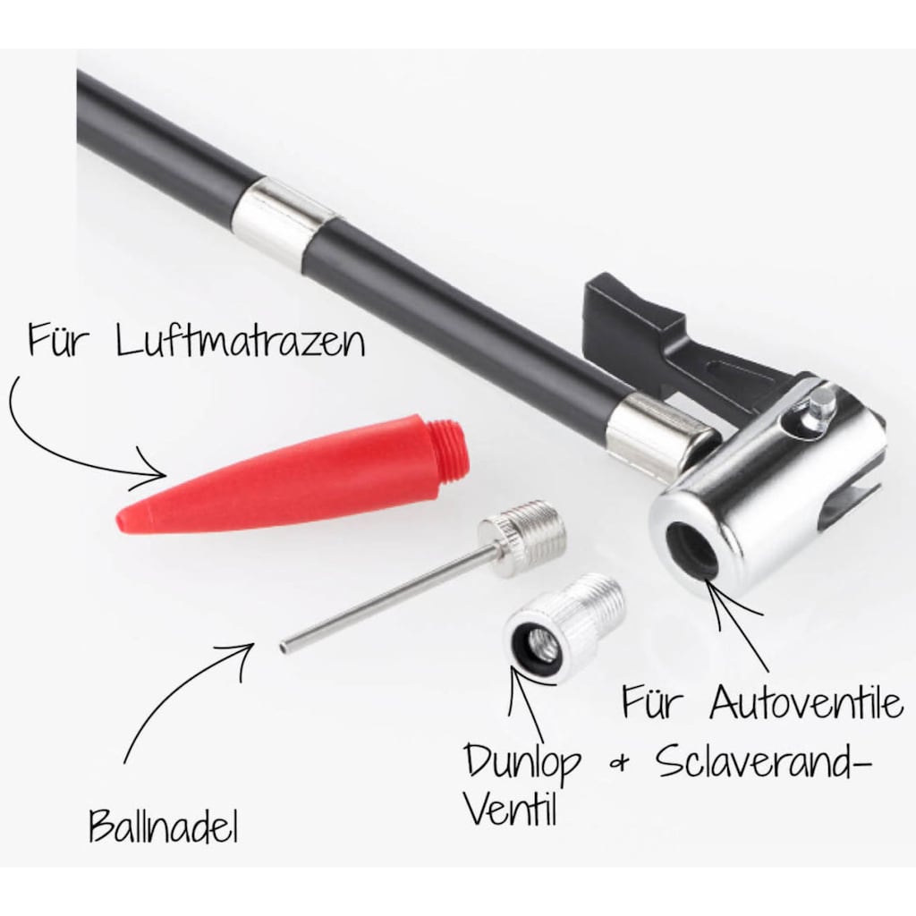 FISCHER Fahrrad Akku-Luftpumpe »Akku-Kompressor inkl. Powerbank«