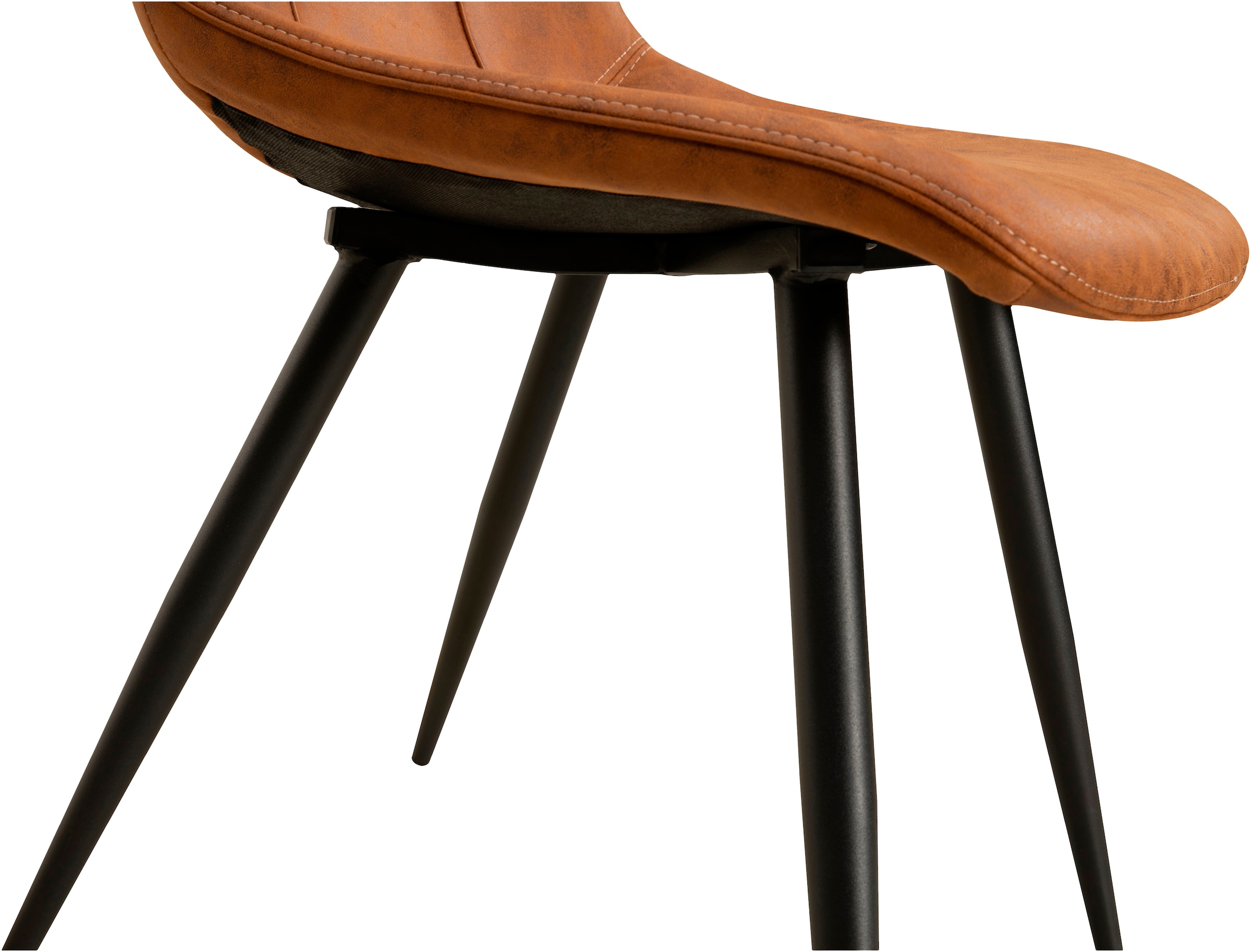OMG Design Esszimmerstuhl »Peak«, (Set), 2 St., Stoff, moderne Sitzschale in Microfaser Lederoptik