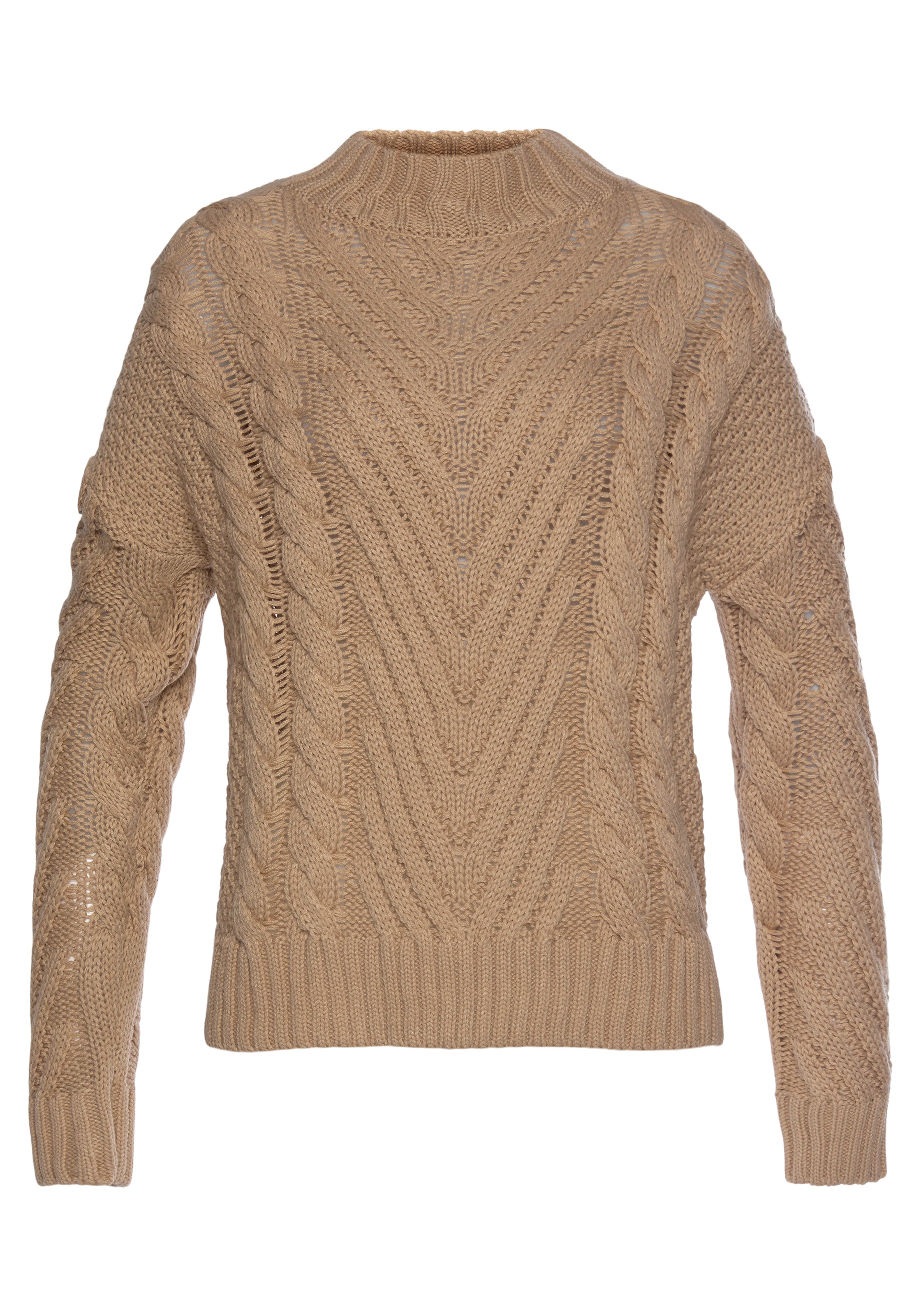 LASCANA Stehkragenpullover mit aufwendigem Strickmuster, klassischer Strick günstig online kaufen