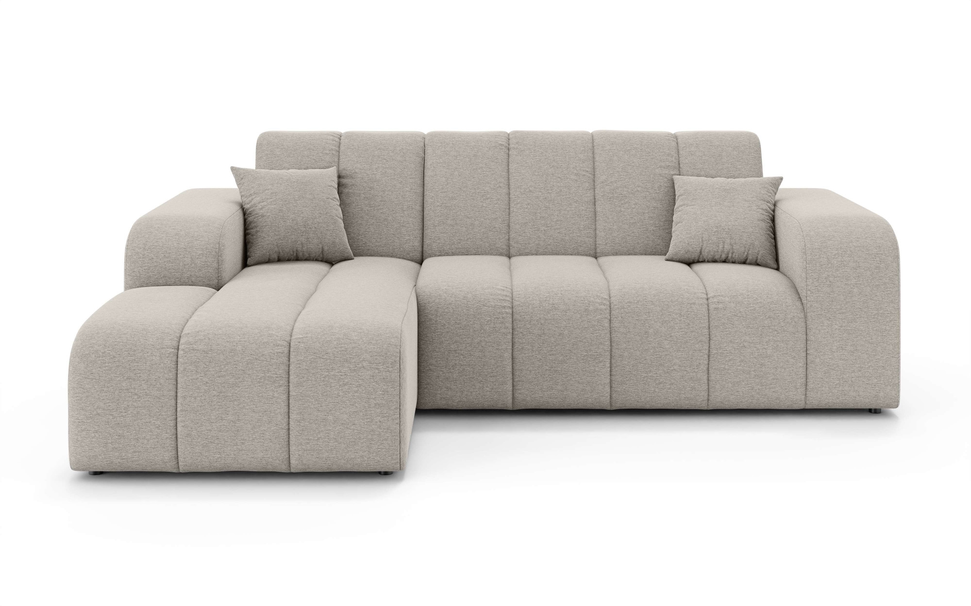 INOSIGN Ecksofa »CASSY L-Form, Schlafsofa mit Bettkasten, Maße B/T/H: 245/165/88 cm«, mit 2 Rückenkissen, Recamiere rechts oder links bestellbar