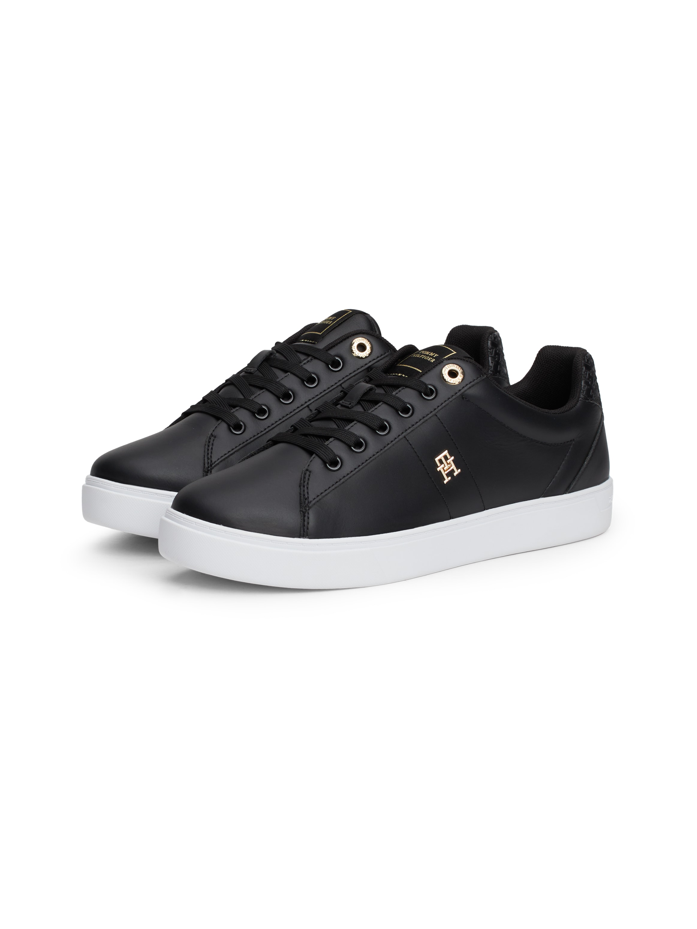 Tommy Hilfiger Plateausneaker »ELEVATED ESSENT SNEAKER MONOGRAM«, Schnürer, Freitzeitschuh, Halbschuh mit gepolstertem Schaftrand