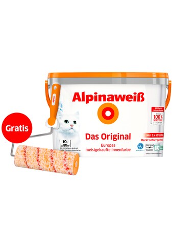 Alpina Wandfarbe »Alpinaweiß Das Original«, (Set, 2), 10 Liter matt, für Innenwände,... kaufen