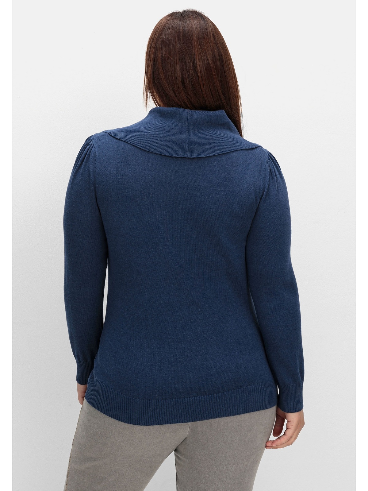 Sheego Strickpullover »Große Größen«, mit weitem Wasserfall-Rollkragen