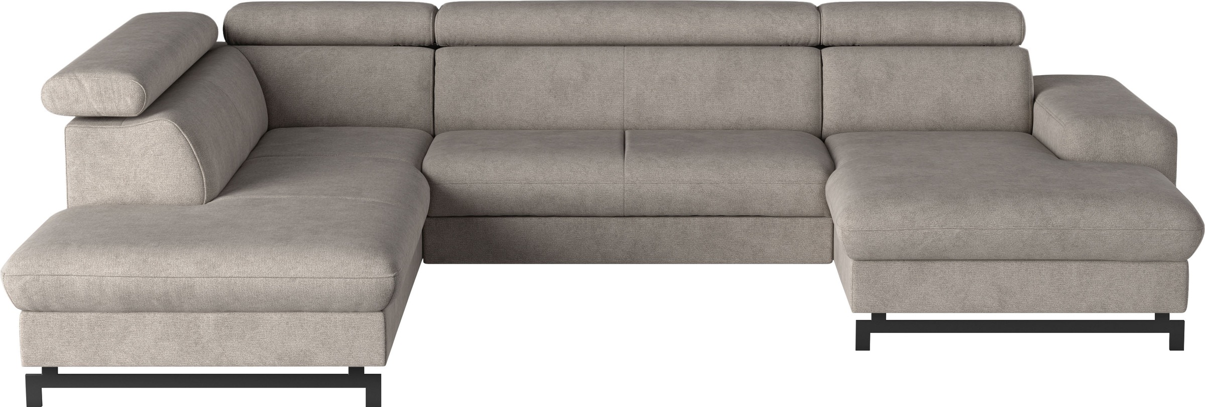 COTTA Wohnlandschaft »Emma U-Form, B: 328 cm« mit Kopfteilverstellung, optional Bettfunktion & Bettkasten