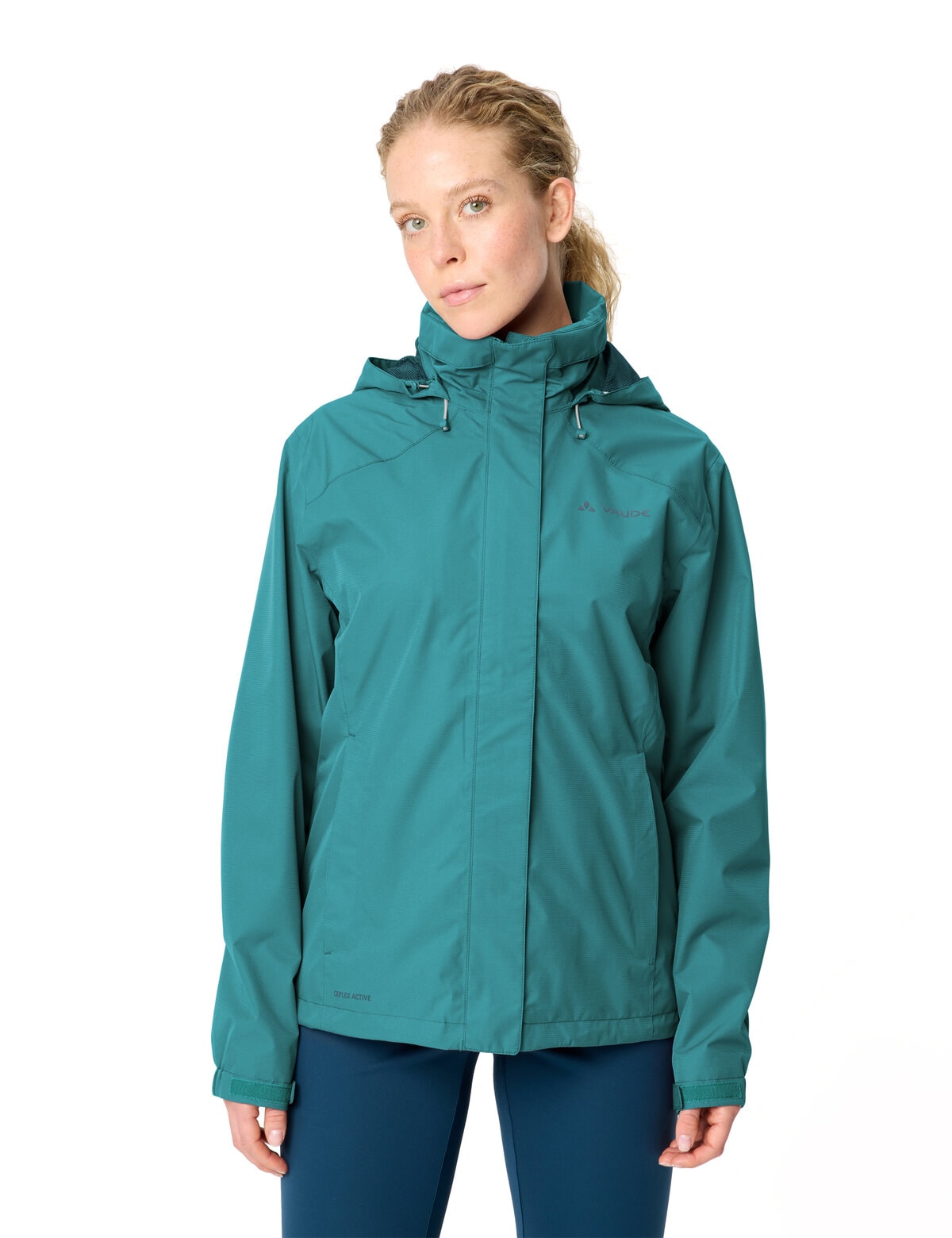 VAUDE Fahrradjacke "Womens Escape Bike Light Jacket" mit Kapuze für Radsport, Wandern und Nordic Walking, wasserabweisend, winddicht