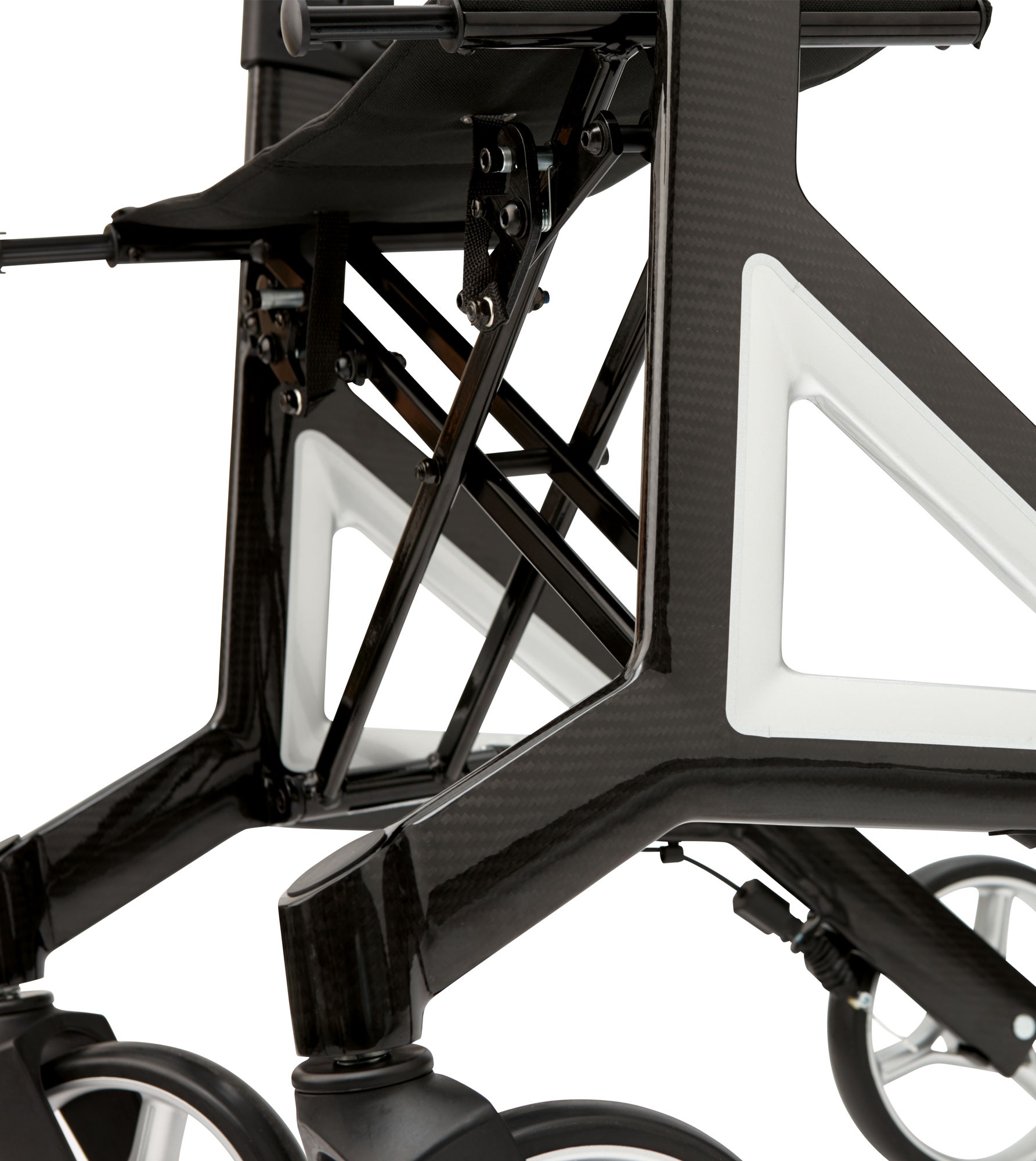 Bischoff & Bischoff Rollator »Alevo Carbon«, faltbar – Ultra leicht Rollator aus Carbon mit abnehmbarer Tasche