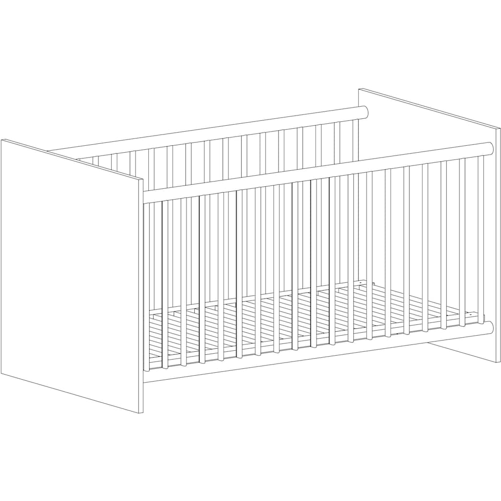 arthur berndt Babyzimmer-Komplettset »Romy«, (Set, 4 St.), Made in Germany; mit Kinderbett, Regal, Schrank und Wickelkommode