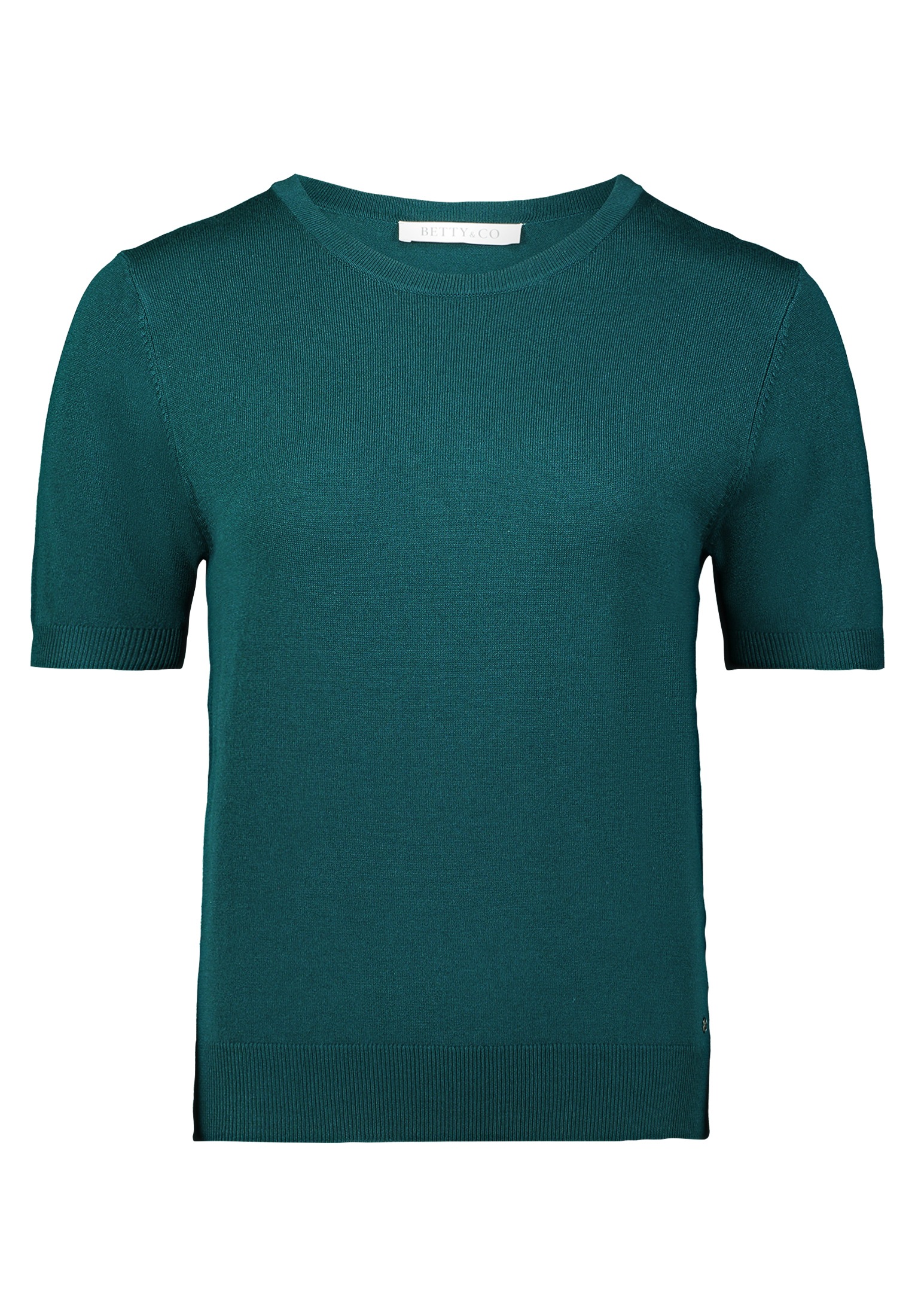 Betty&Co Kurzarmshirt "Betty & Co Damen Feinstrickpullover mit Rundhalsauss günstig online kaufen