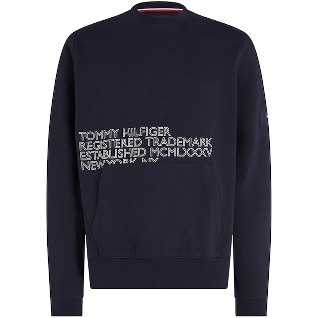 Tommy Hilfiger Sweatshirt »BADGED GRAPHIC CREWNECK«, mit Rippbündchen ▷  kaufen | BAUR