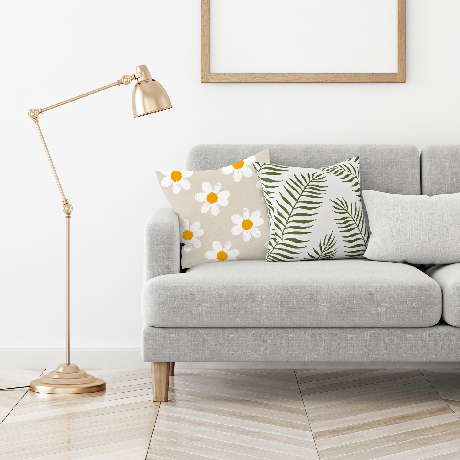 queence Dekokissen »Levke«, Kissenhülle,Gänseblümchen,Blumen,Florales Design,Naturmotiv,Zart