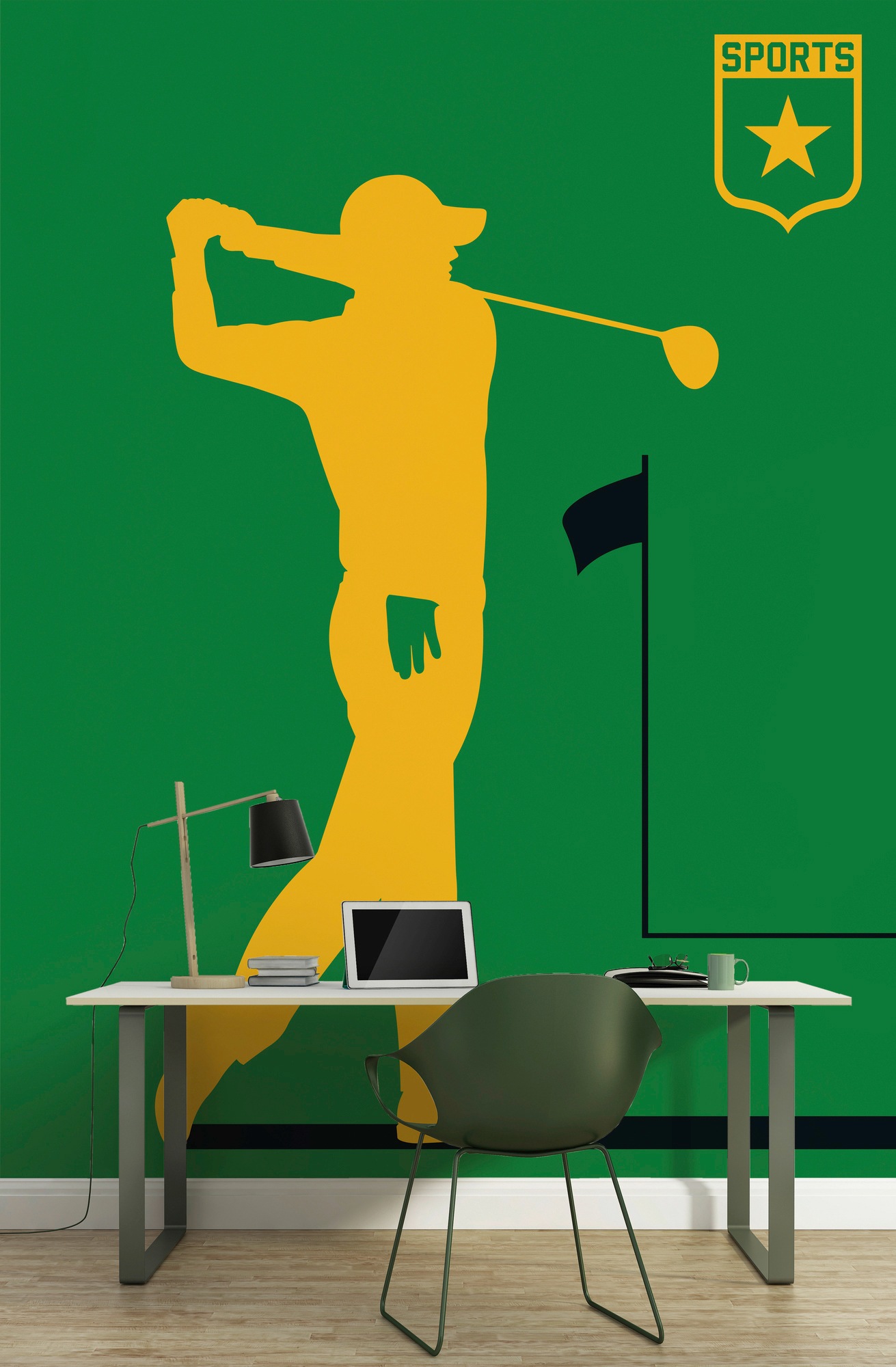 living walls Fototapete »ARTist Golfplayer«, Vlies, Wand, Schräge