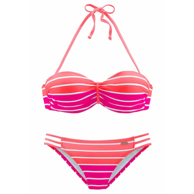 Venice Beach Bügel-Bandeau-Bikini, im trendigen Streifen-Look ▷ für | BAUR