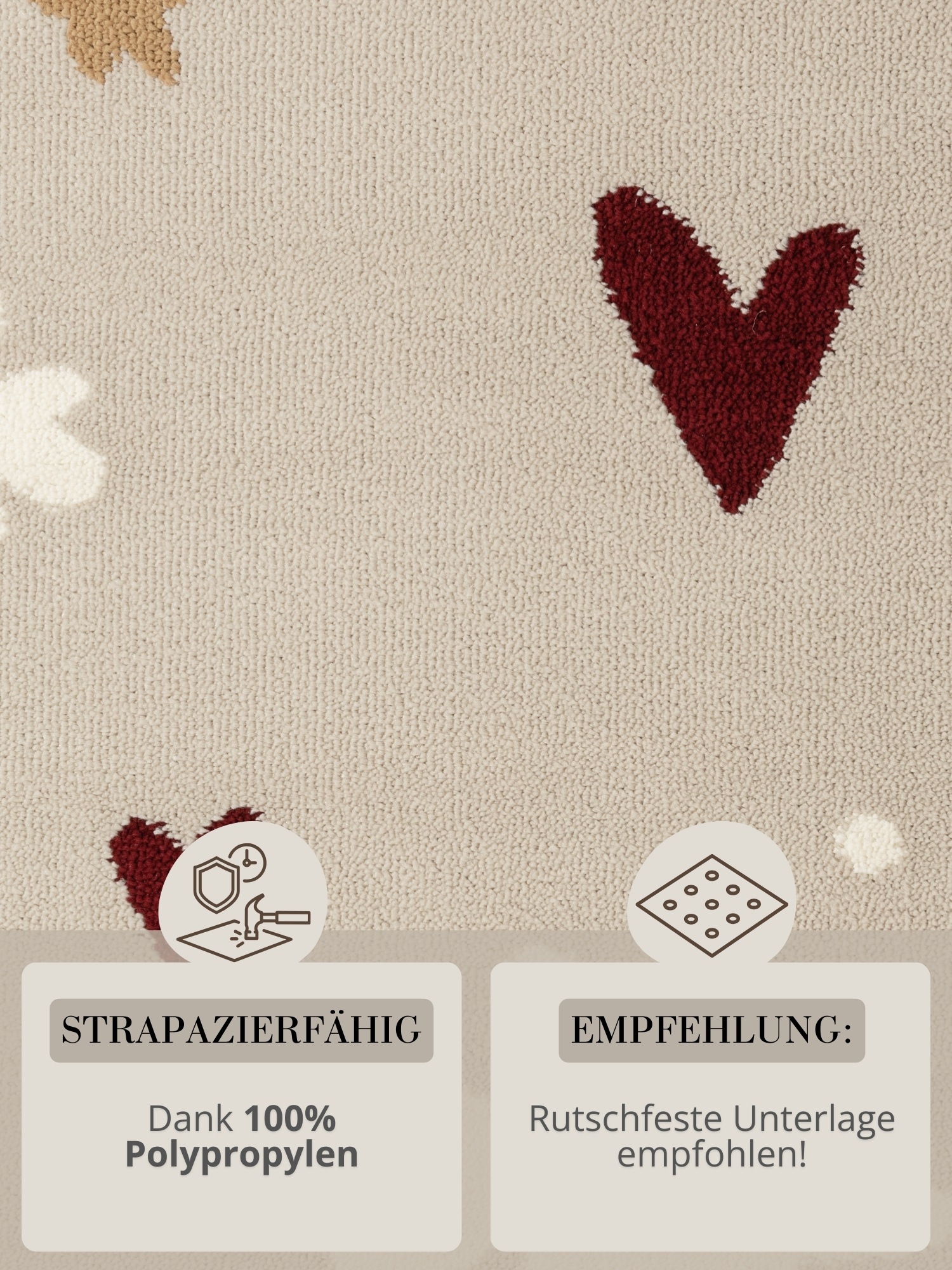 HANSE Home Kinderteppich »Amori« rechteckig 10 mm Höhe Pflegeleicht, Weich, Kinderzimmer, Spielteppich, Spielunterlage