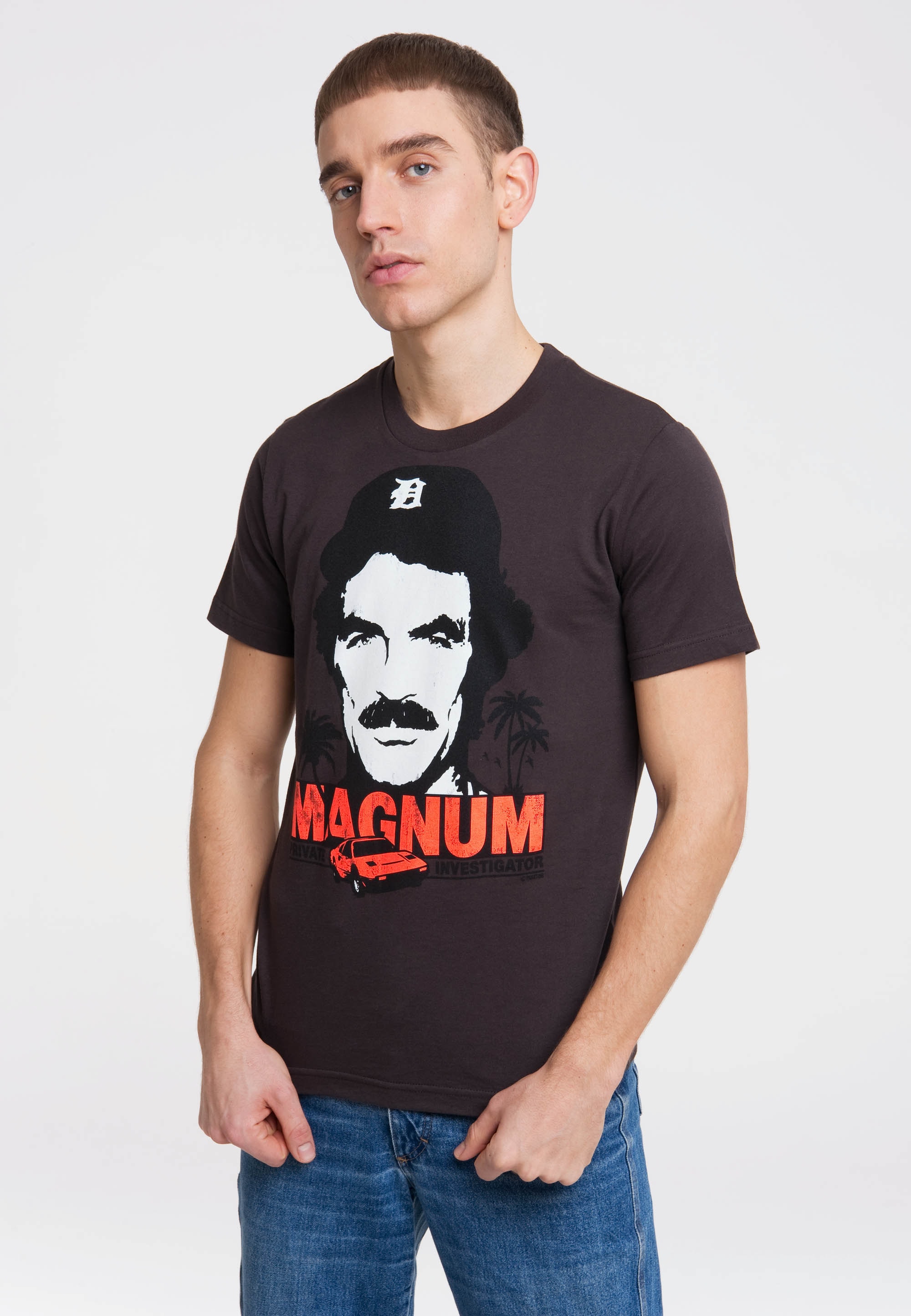 LOGOSHIRT T-Shirt "MAGNUM", mit großem Front-Print günstig online kaufen