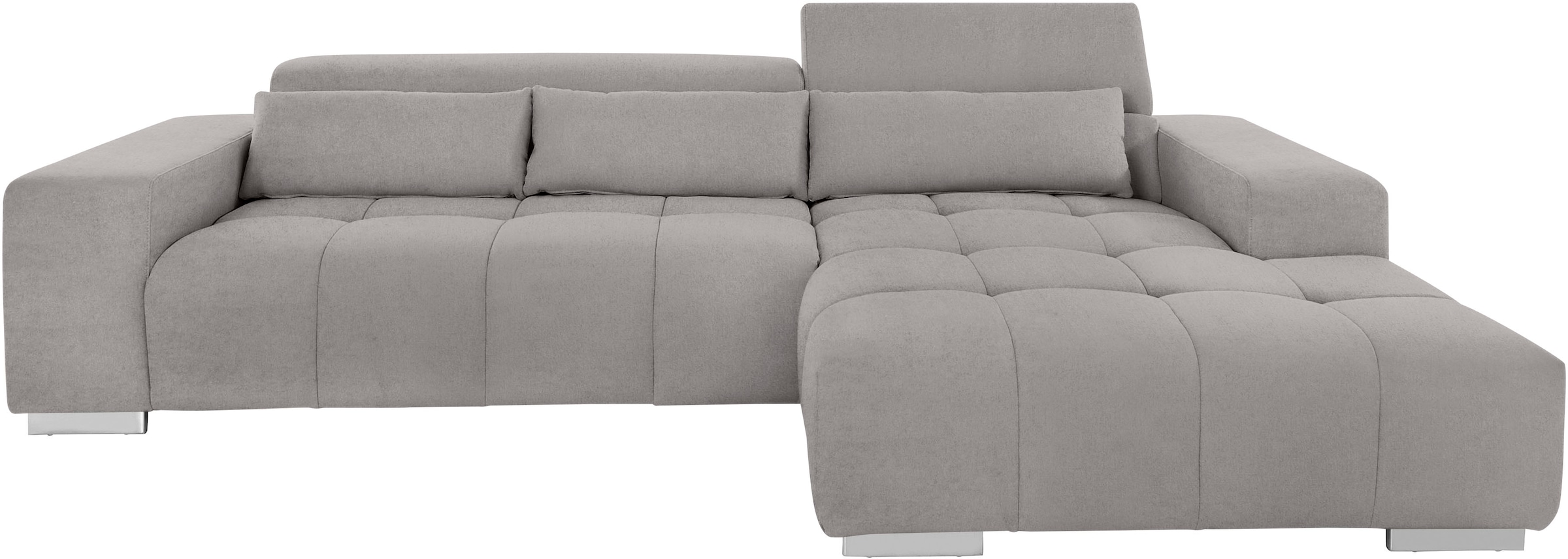 COTTA Ecksofa »Orion L-Form«, mit Kopfteilverstellung & 3 Nierenkissen