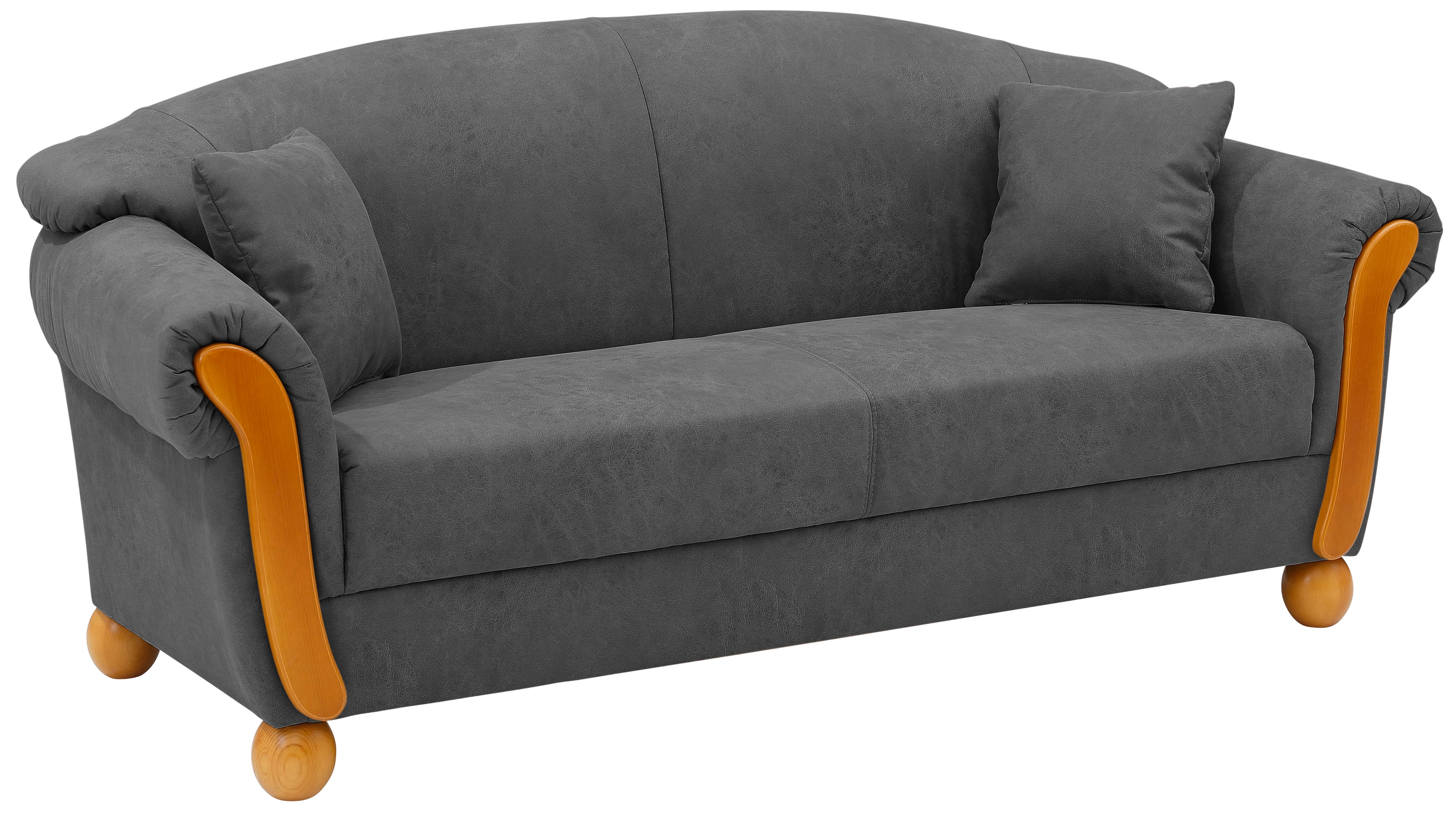 Home affaire 3-Sitzer "Milano Vintage Breite 190cm, Federkern, bequem, Komfortsitzhöhe 45cm" mit Federkern, Bezug in Lederoptik, incl. Zierkissen