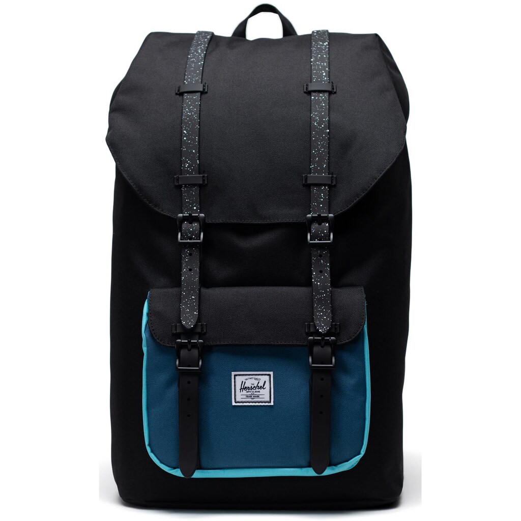 Herschel Laptoprucksack »Classic, Little America, Black/Blue Ashes/Blue Curacao«