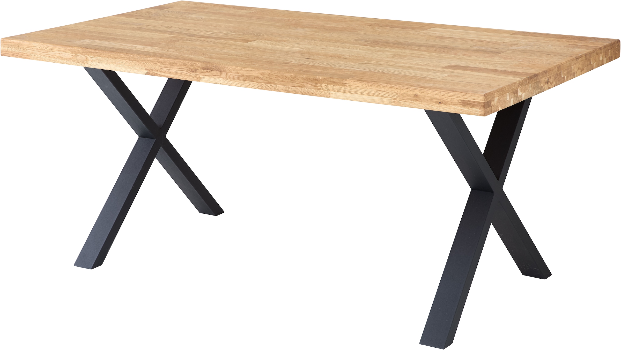 Stolkom Esstisch "Chris Esszimmertisch Eiche Massivholz, BxHxT 180/76/100 c günstig online kaufen