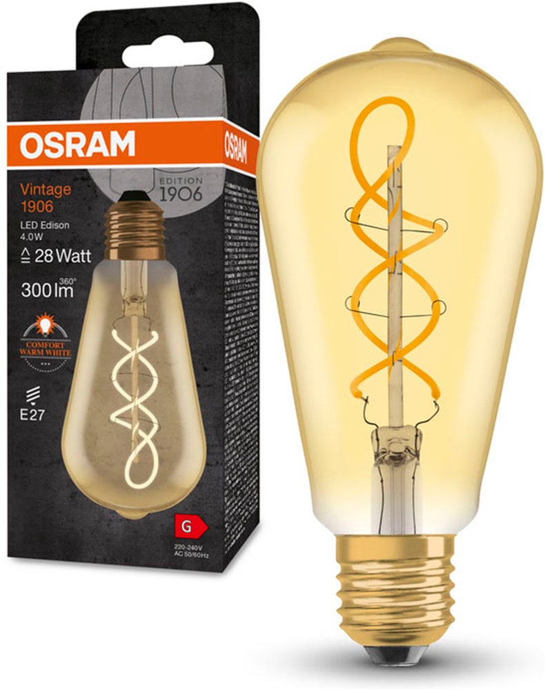 OSRAM LED-Filament "LED-Lampen Vintage", L:14,3cm, gold, Leuchtmittel
