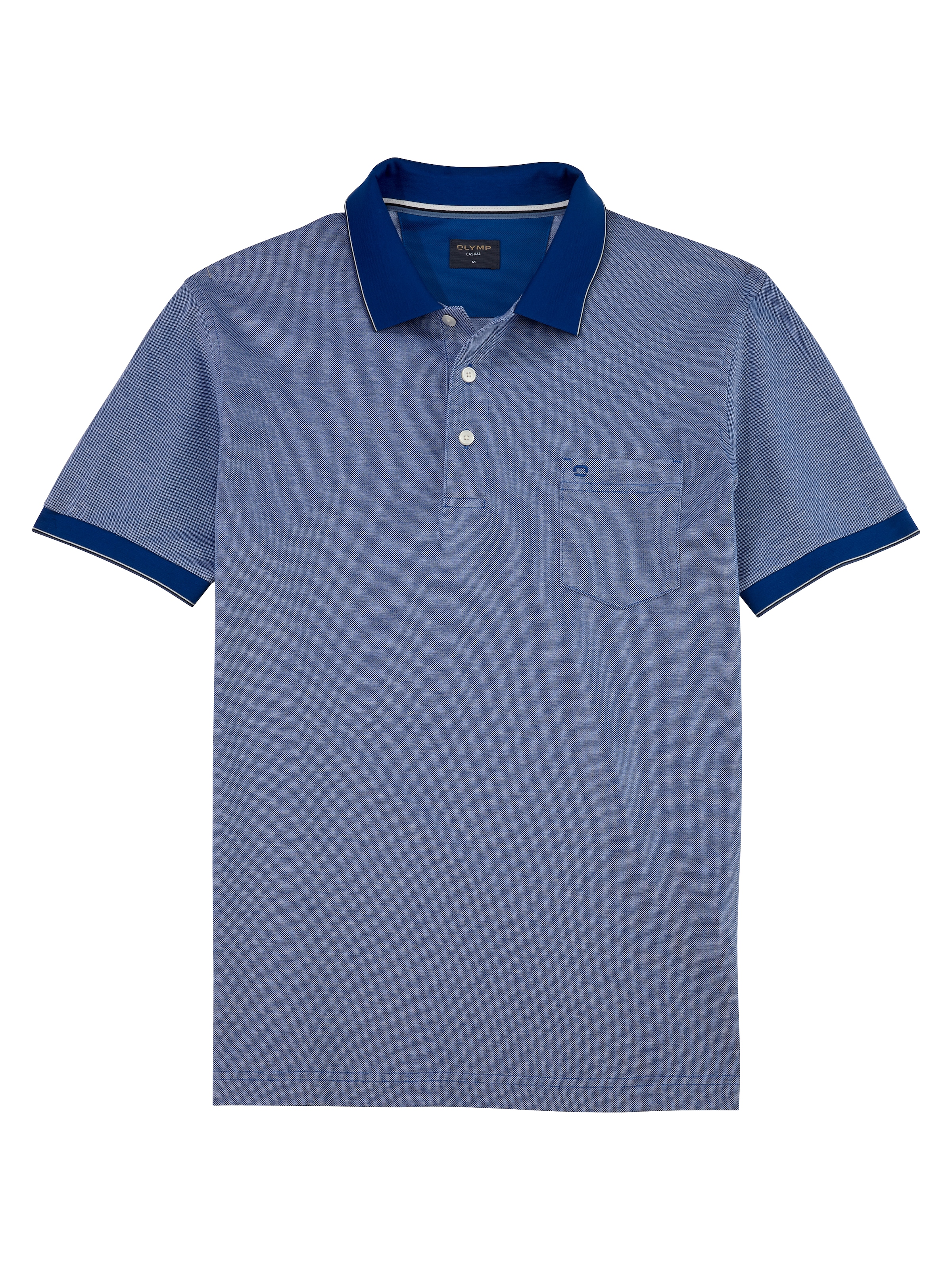 OLYMP Poloshirt "Casual", Two-Tone Piqué, Seitenschlitzen im Saum günstig online kaufen