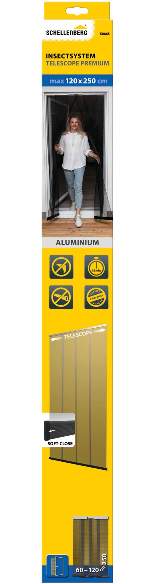 SCHELLENBERG Insektenschutz-Vorhang ""Premium Teleskop", Fliegengitter für günstig online kaufen