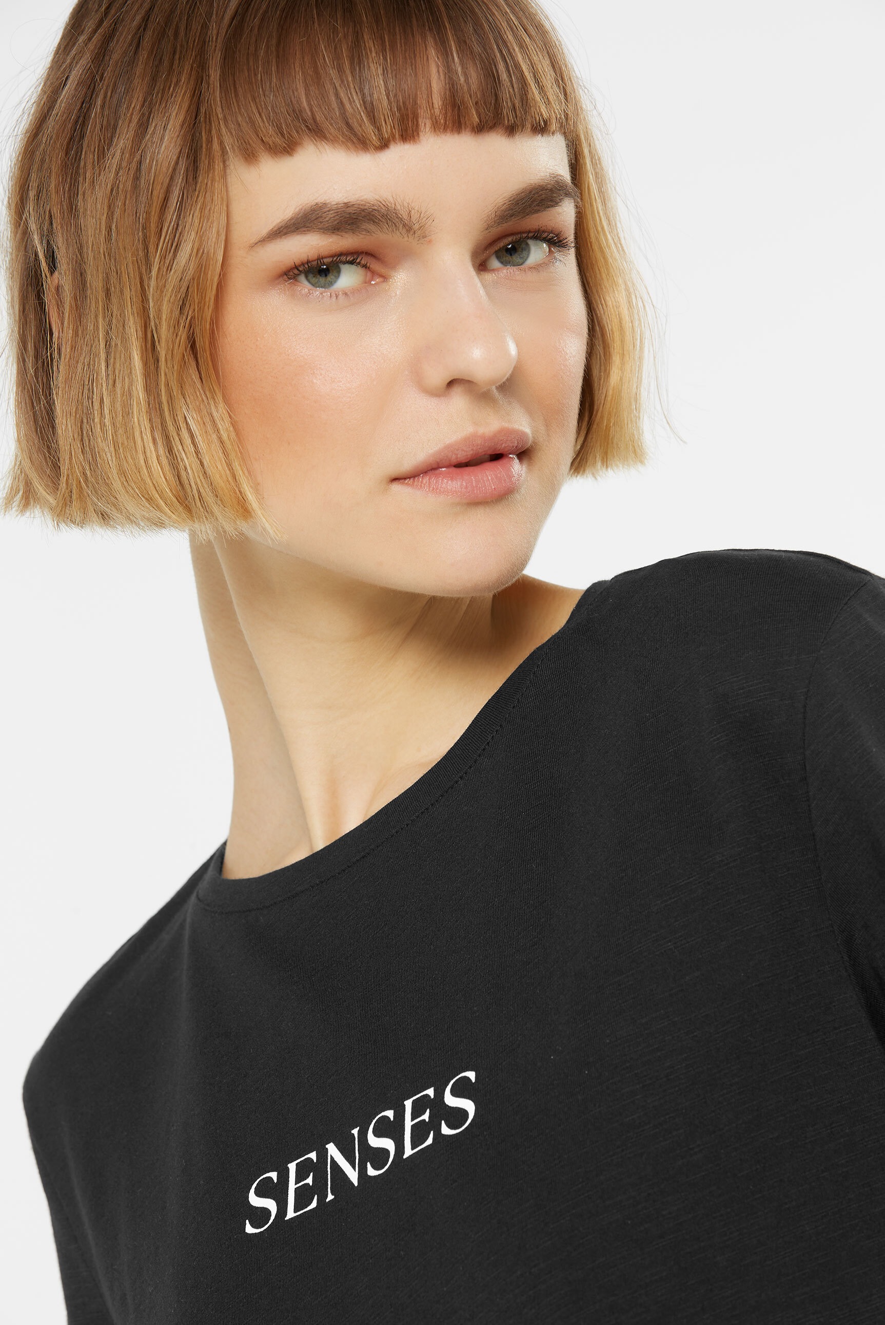 SENSES.THE LABEL Rundhalsshirt aus Baumwolle