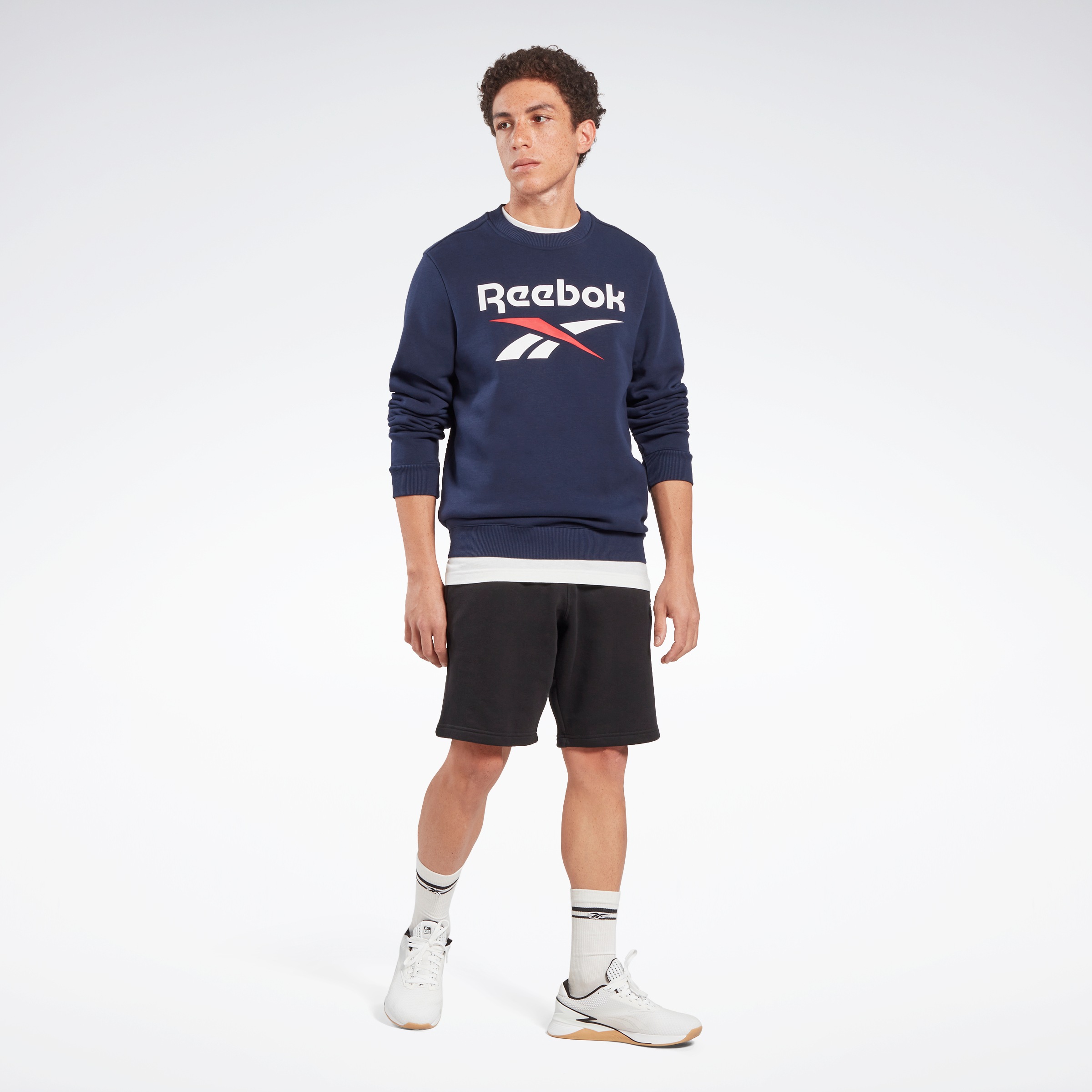 Reebok Sweatshirt »REEBOK IDENTITY FLEECE STACKED LOGO CREW SWEATSHIRT«