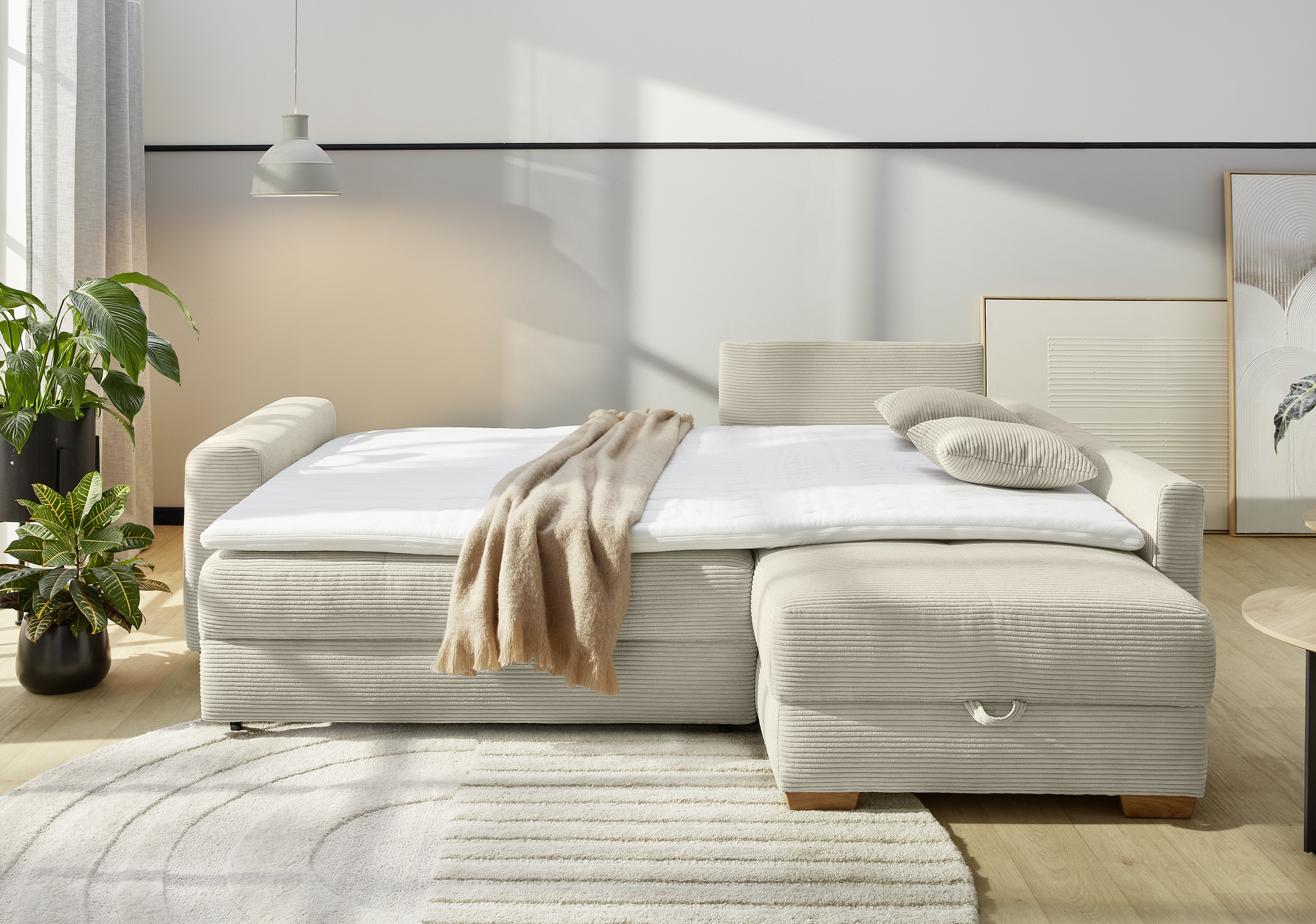 Thumbnail - Jockenhöfer Gruppe Ecksofa "Sunset, Dauerschlafsofa mit" Tonnentaschen-Federkern, 5cm Kaltschaumtopper, flexible montier...