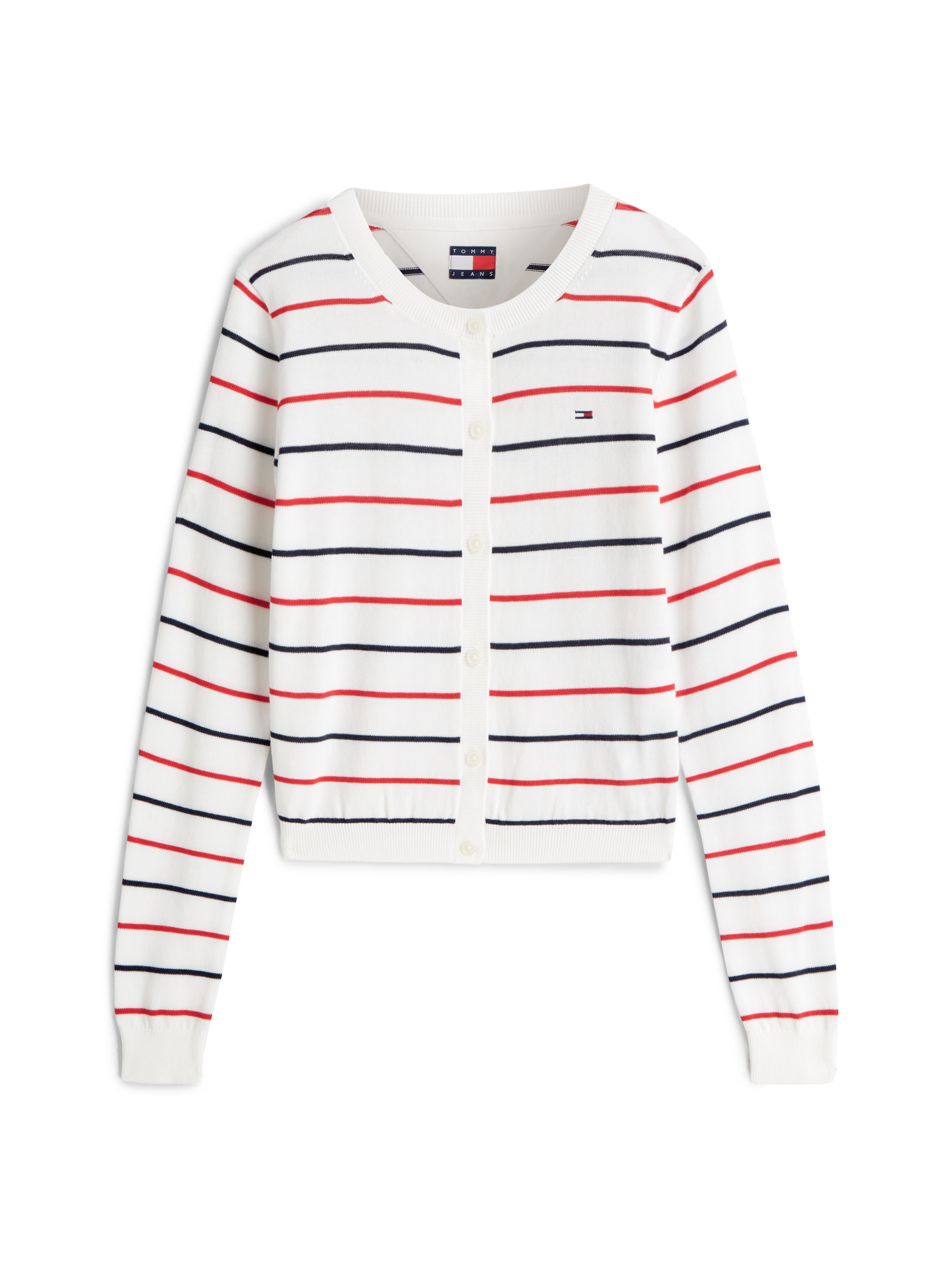 Tommy Jeans Strickjacke »TJW ESSENTIAL CREW NECK CARDIGAN« Baumwolle